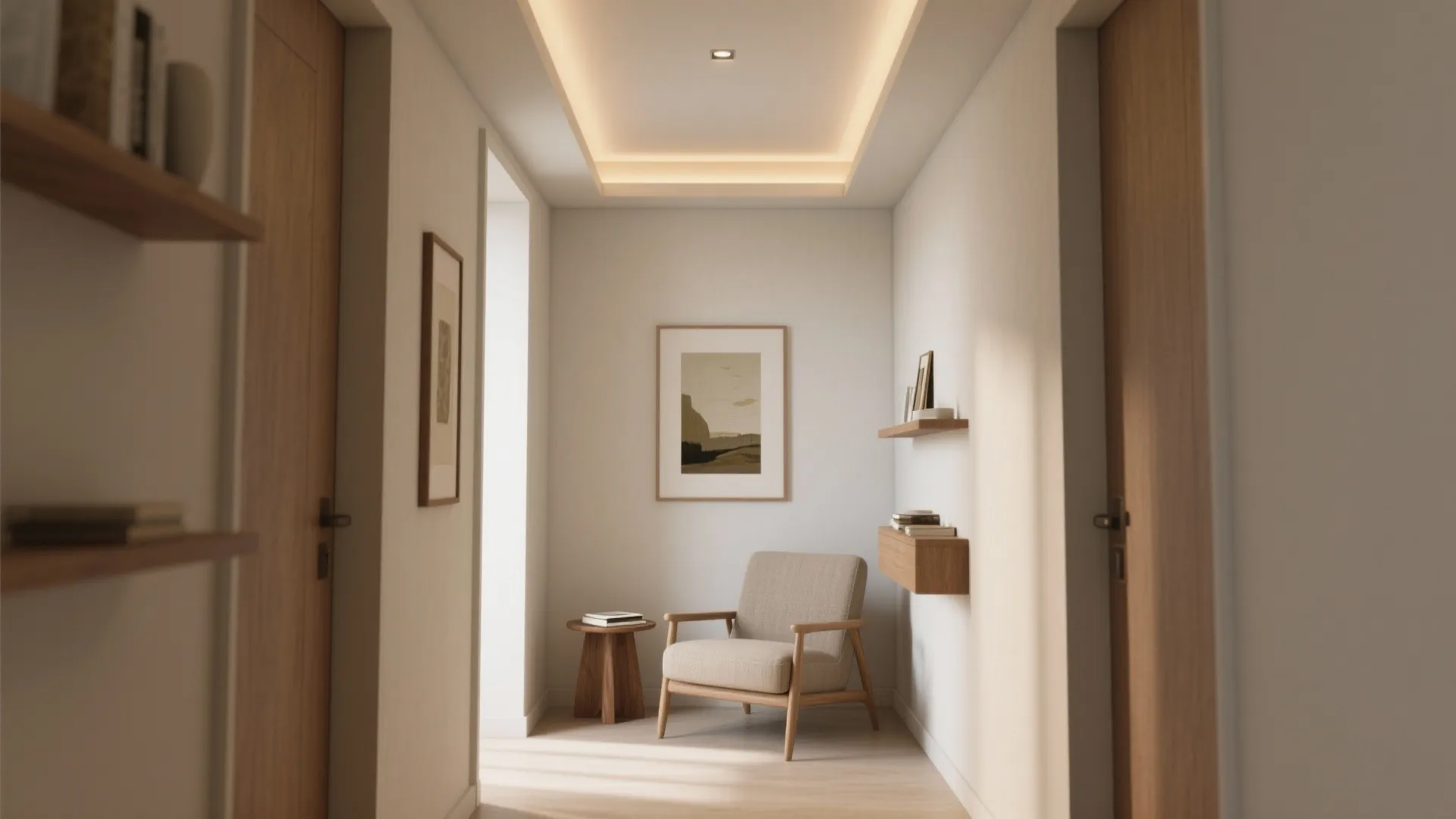 Geometric Recesses that Subtly Zone the Hall