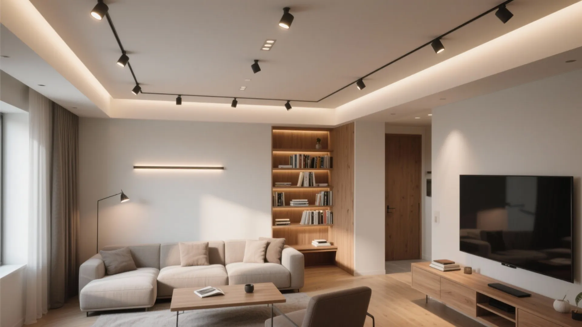 Recessed Lighting with Accent Track