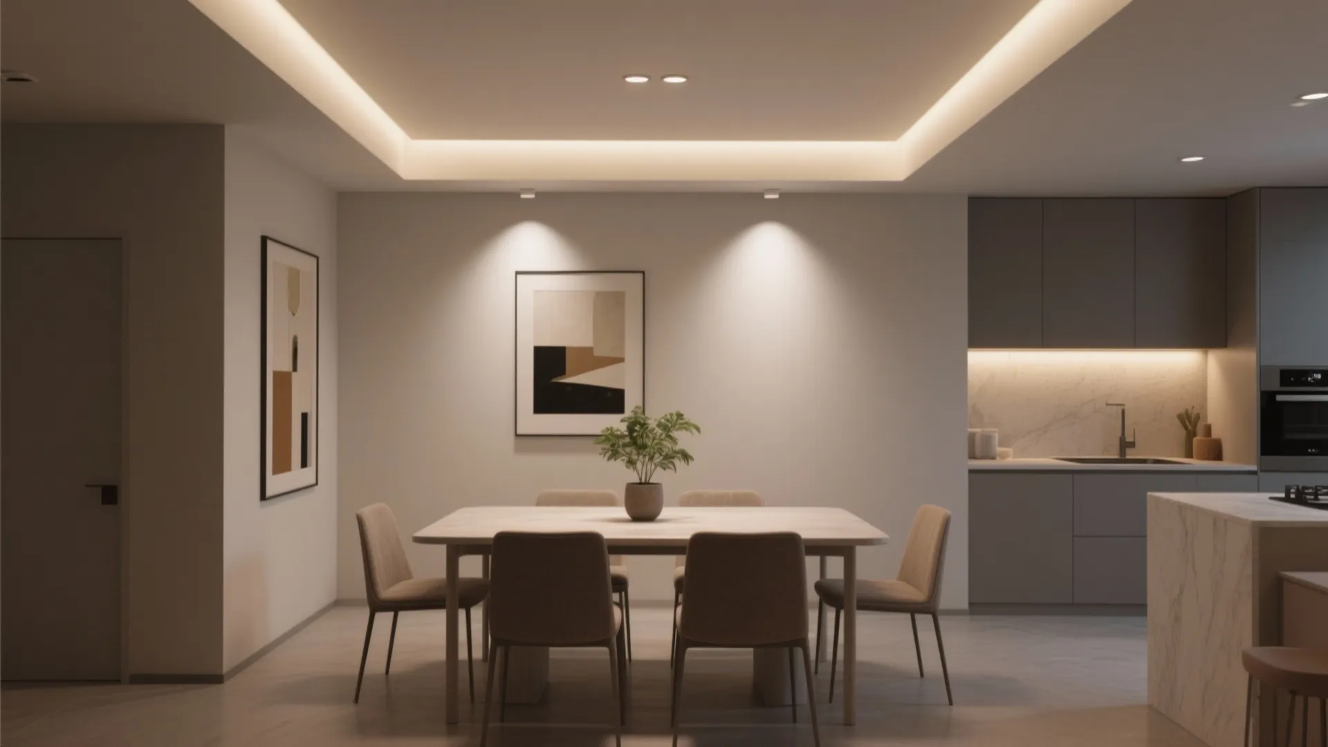 3. Recessed + Accent Combo for Minimalist Spaces
