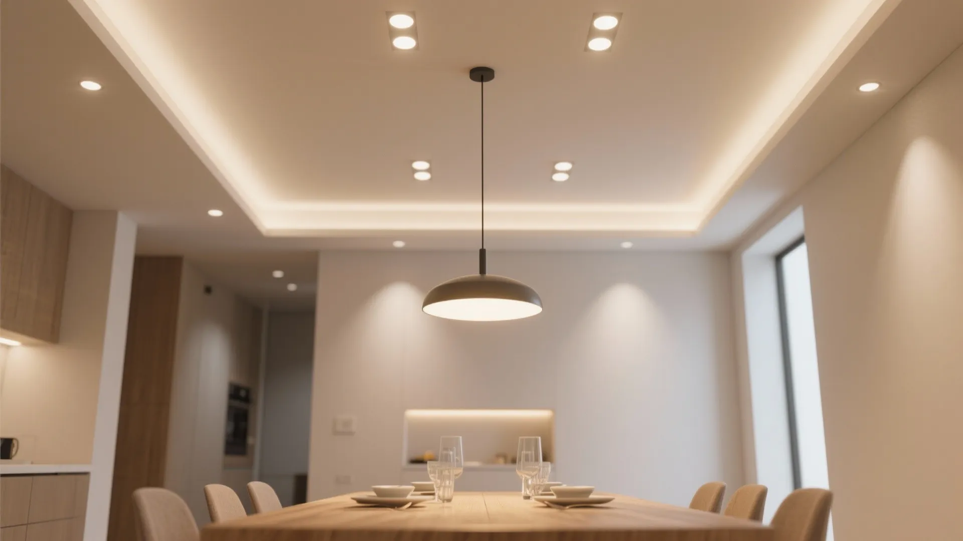 4. Recessed + Accent Combo