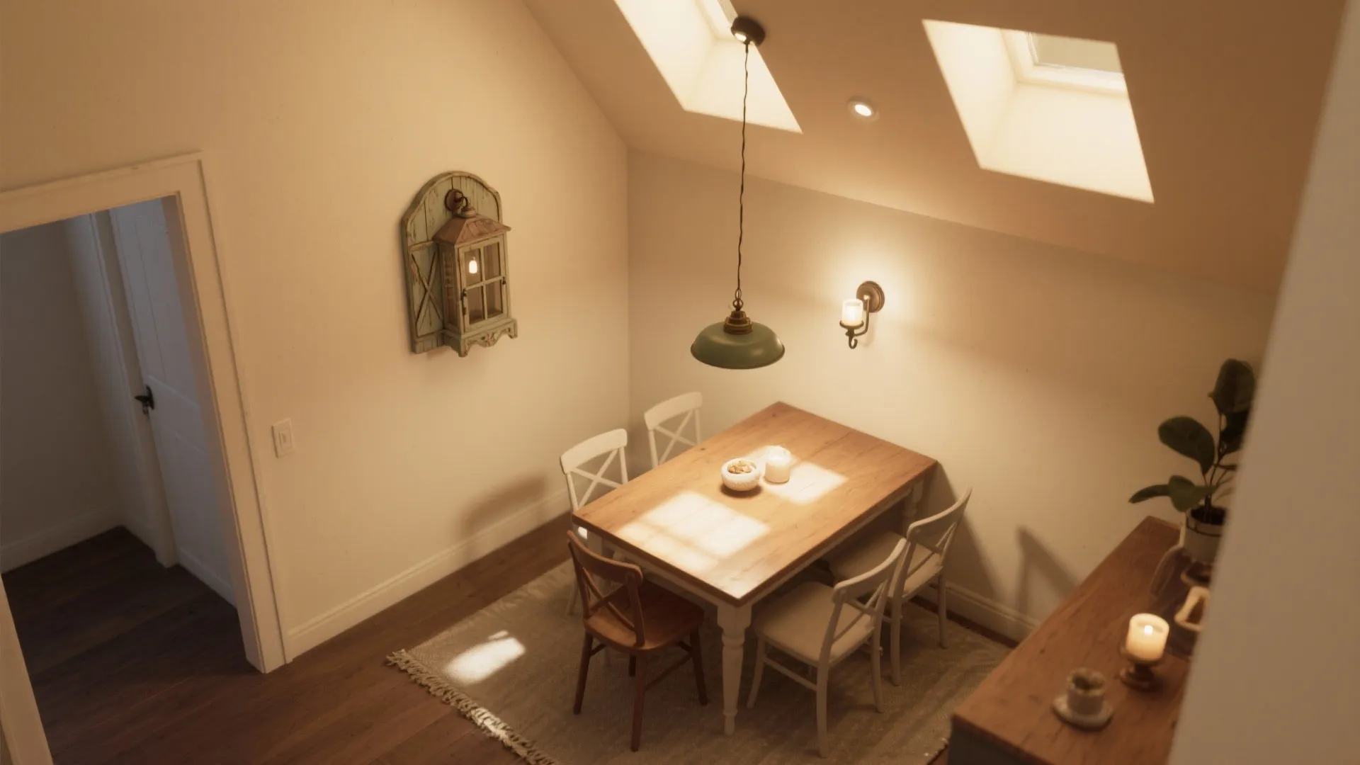 5. Recessed Lighting with Farmhouse Accents