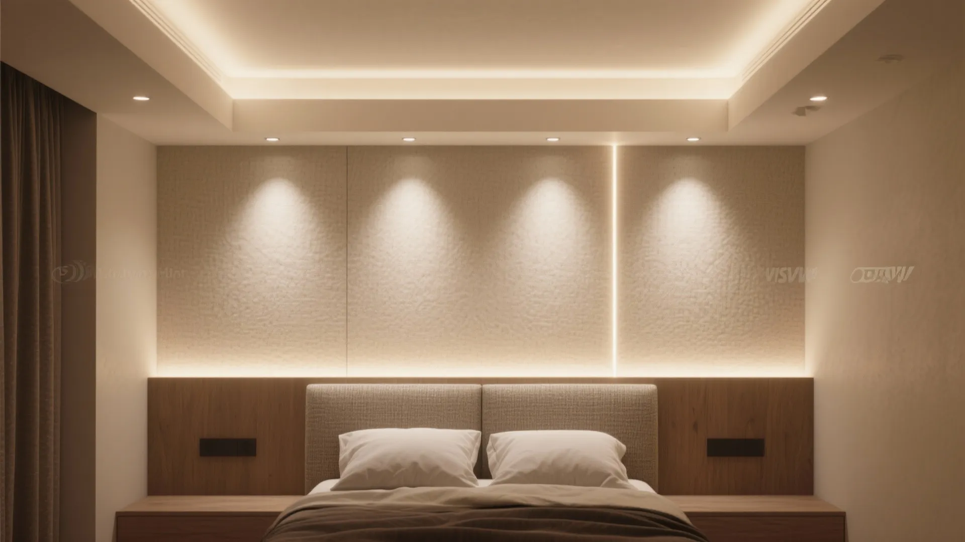3. Recessed lighting with accent washes