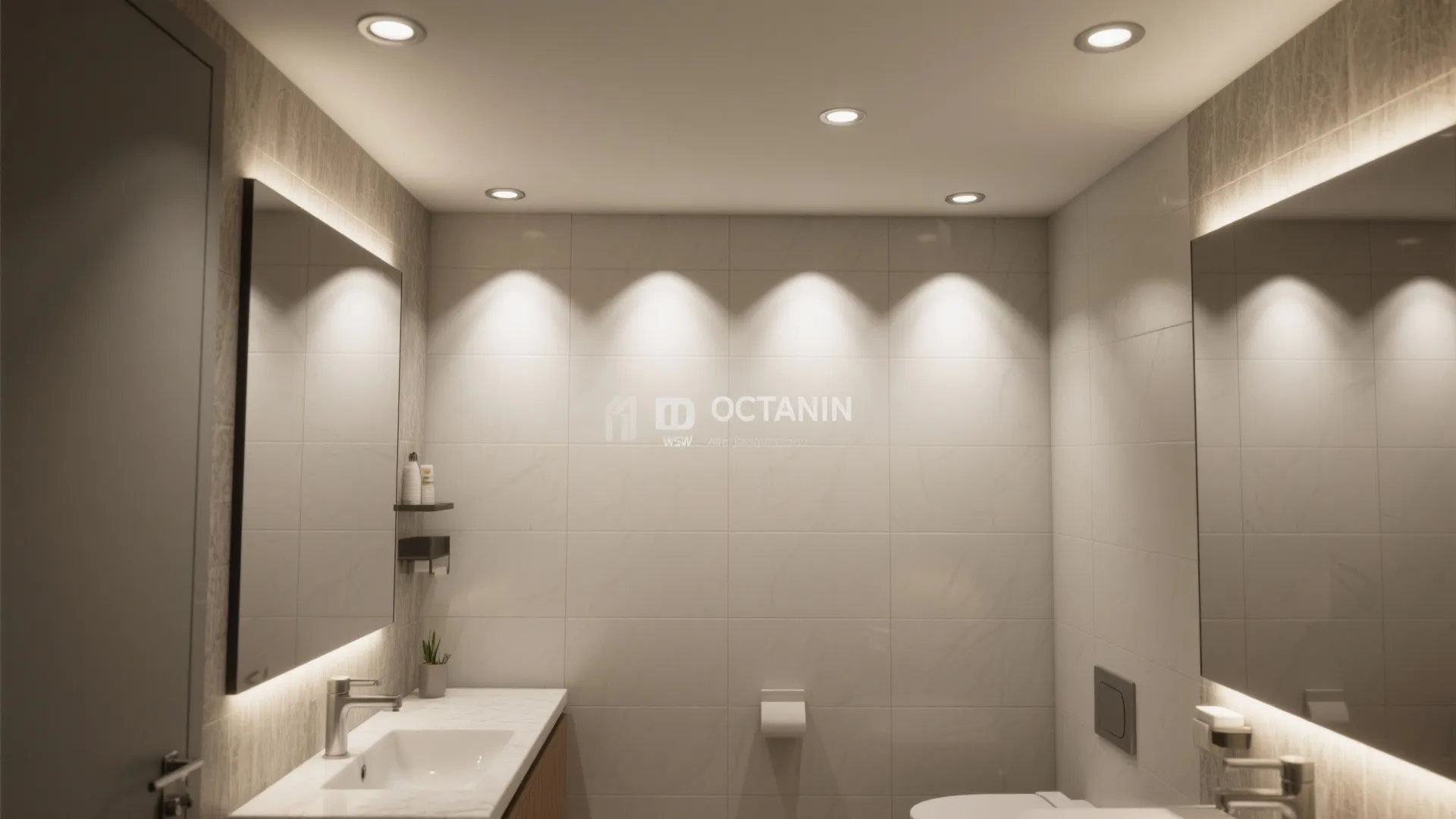 4. Recessed Four-Light Array (Sleek & Functional)