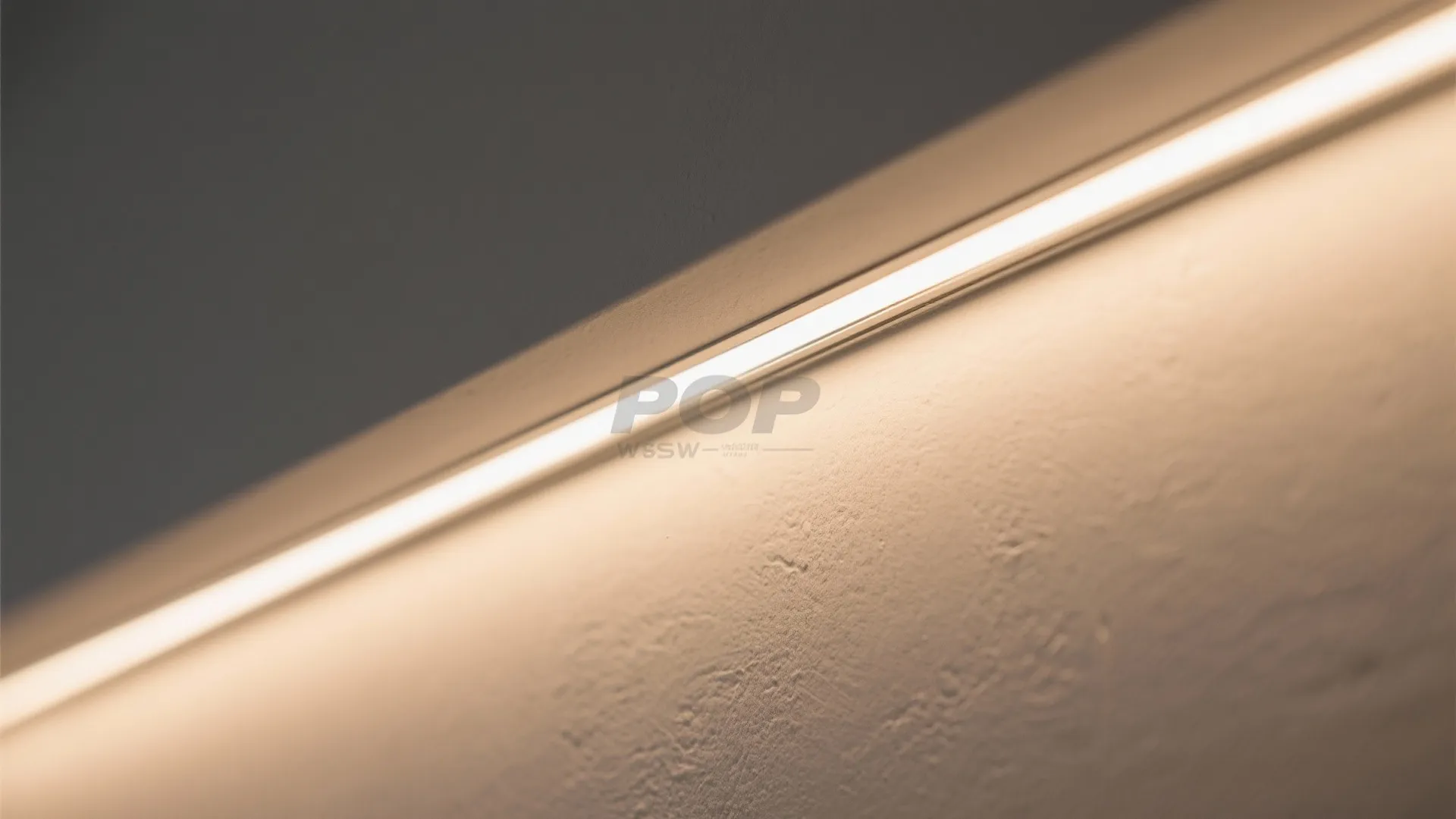Minimal recessed bands with hidden LEDs