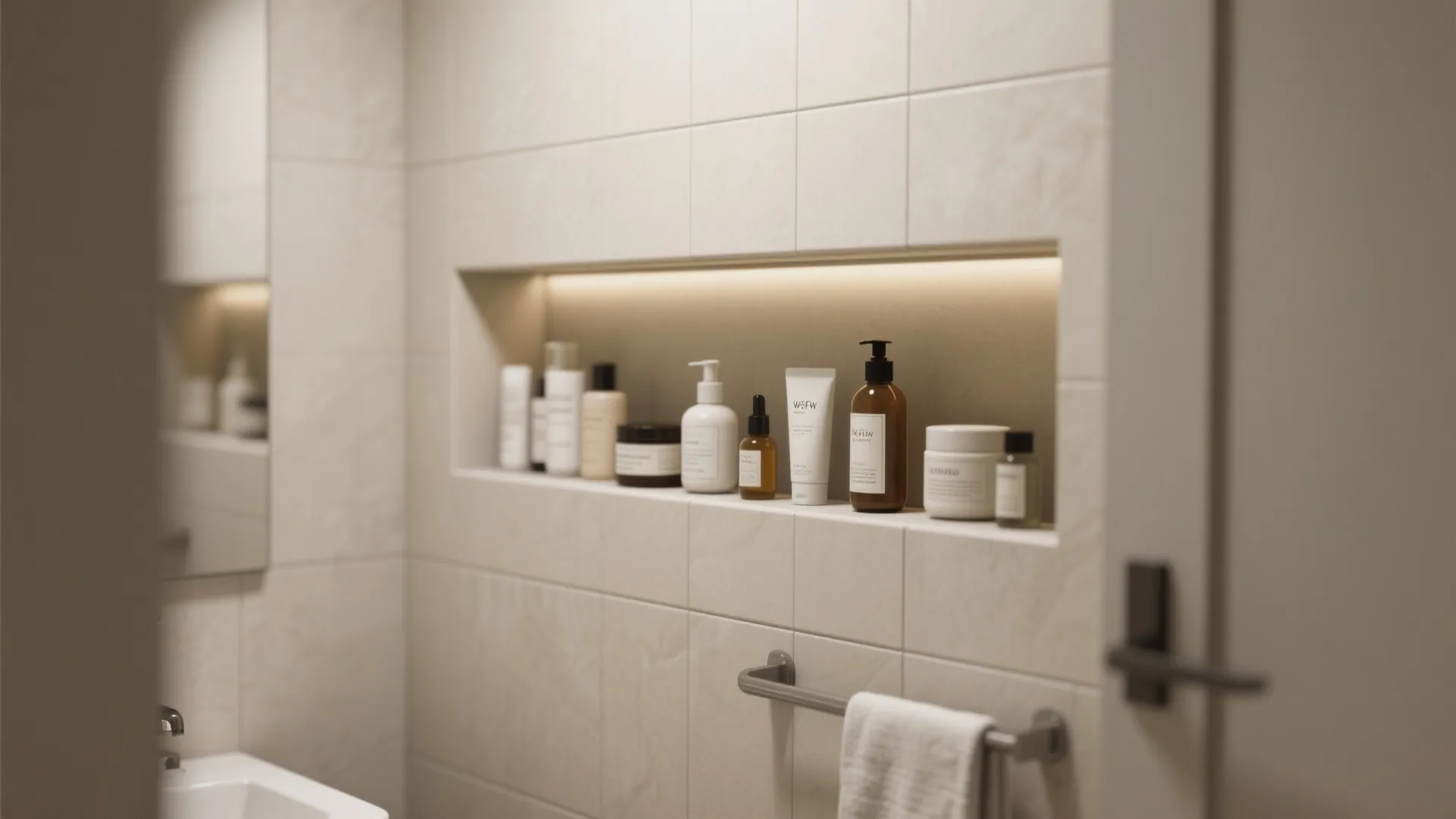 3. Recessed shelving