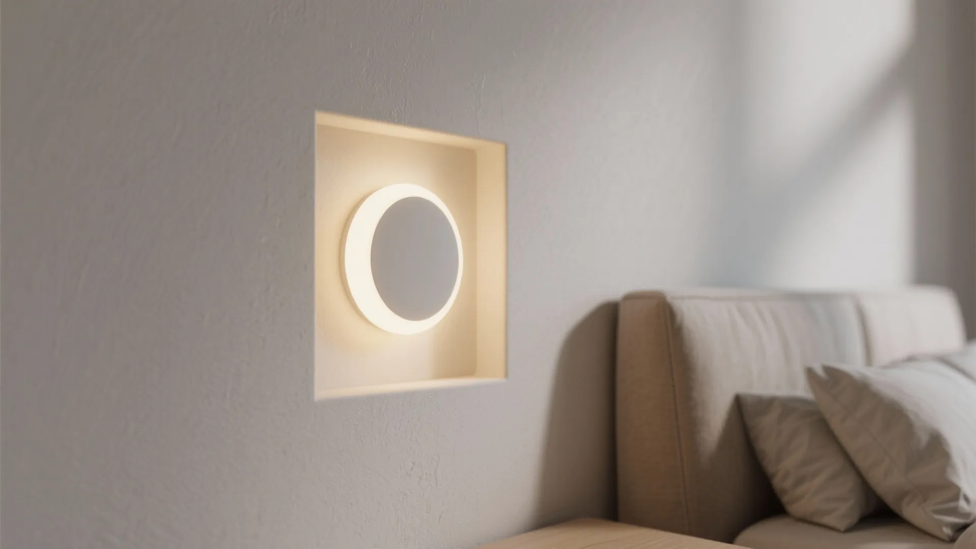2. Recessed wall lights for a streamlined look