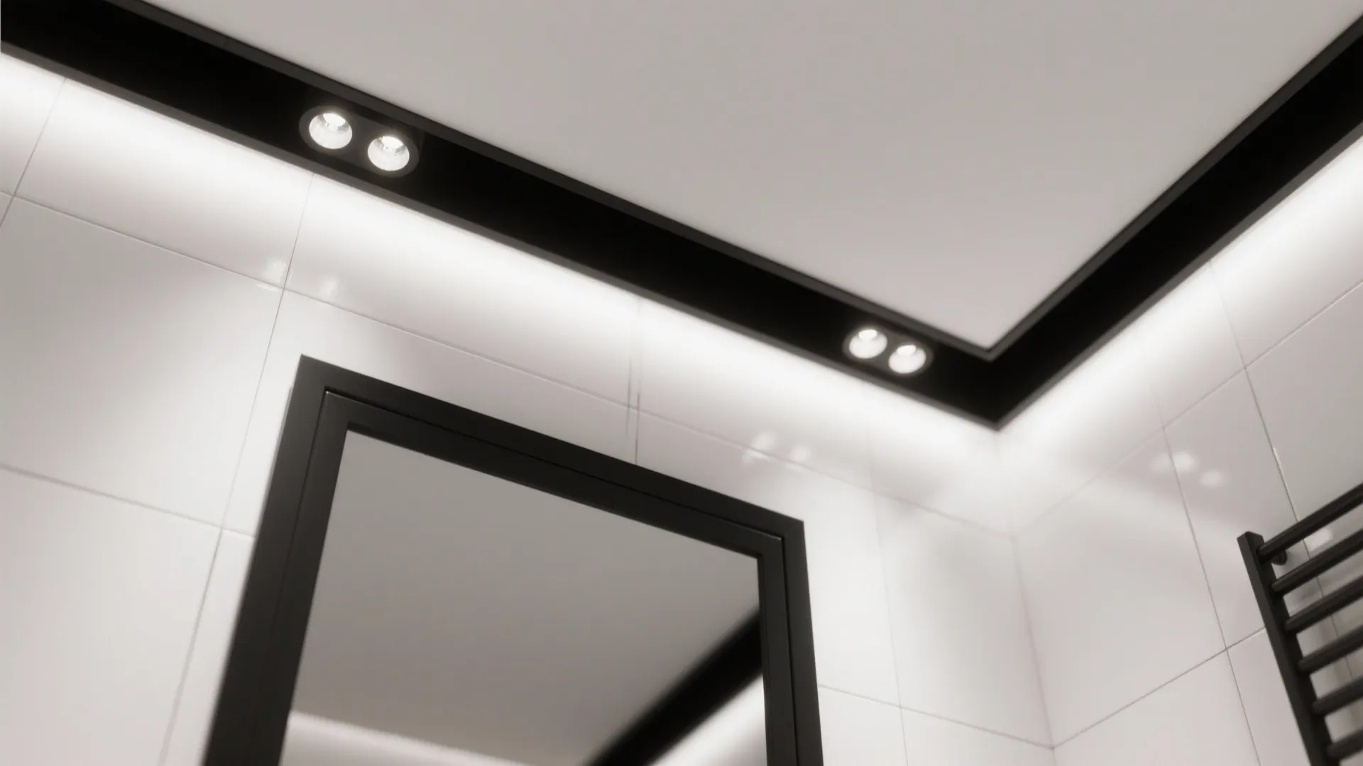 4. Black recessed trim for subtle modernity