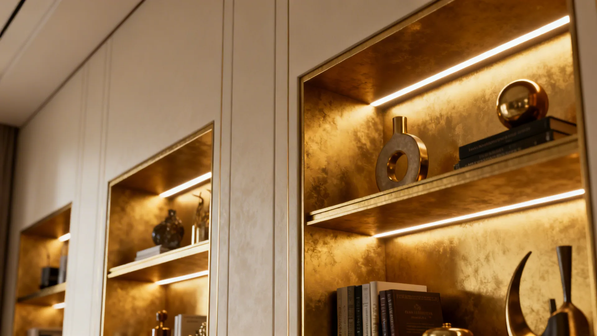 4: Built-in recessed shelves