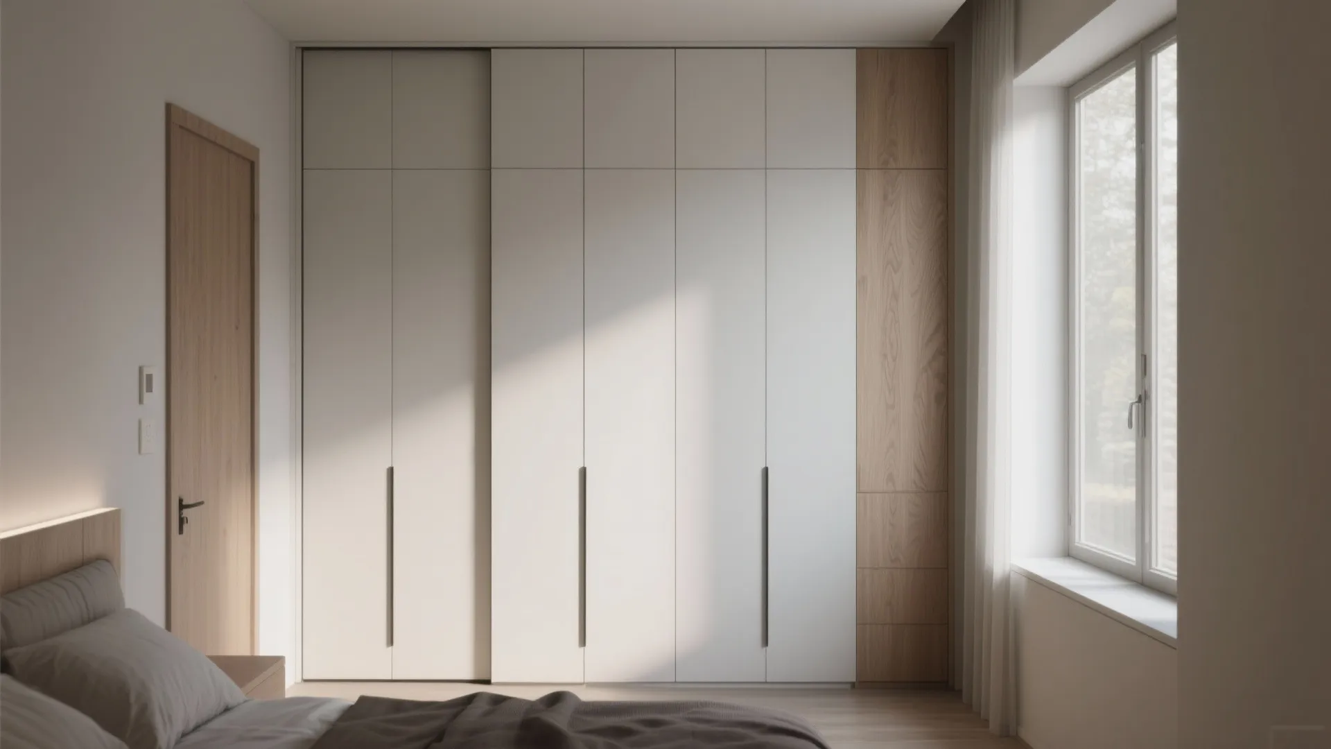 3. Built-in wardrobe with recessed wall cabinets