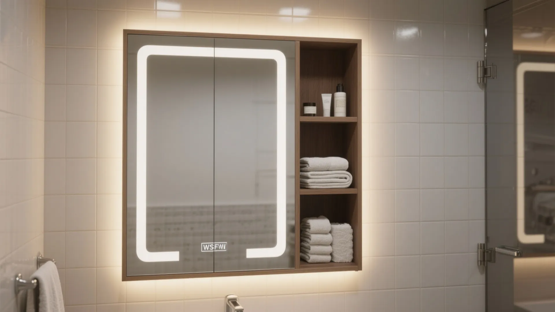 3. Mirror plus medicine cabinet hybrid