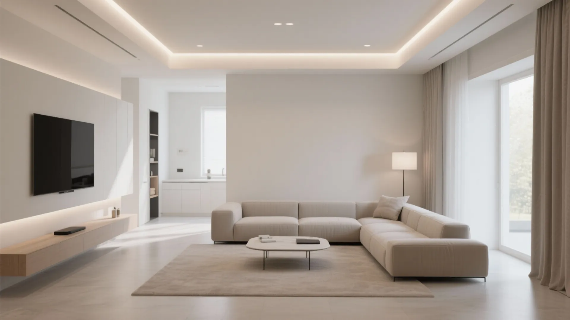 2. Recessed Ceiling Lights for a Clean Look