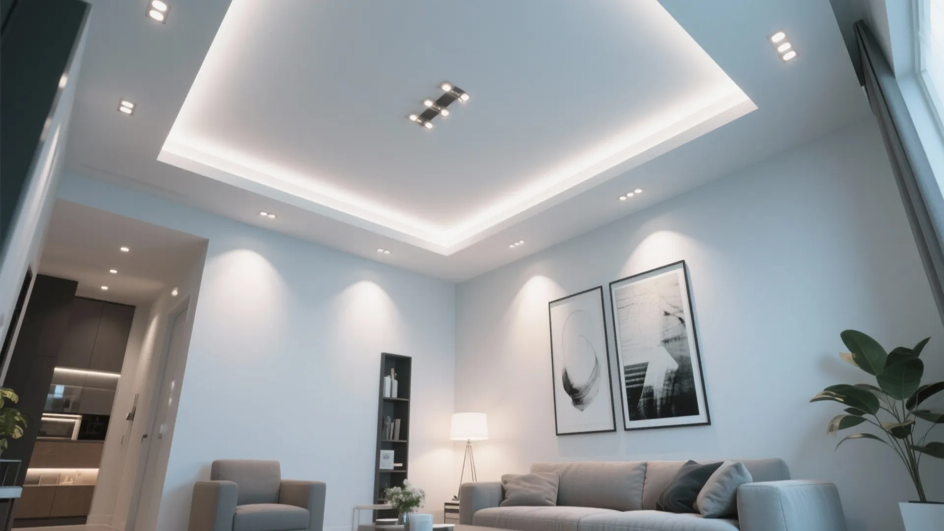 4. Recessed Ceiling Spotlights