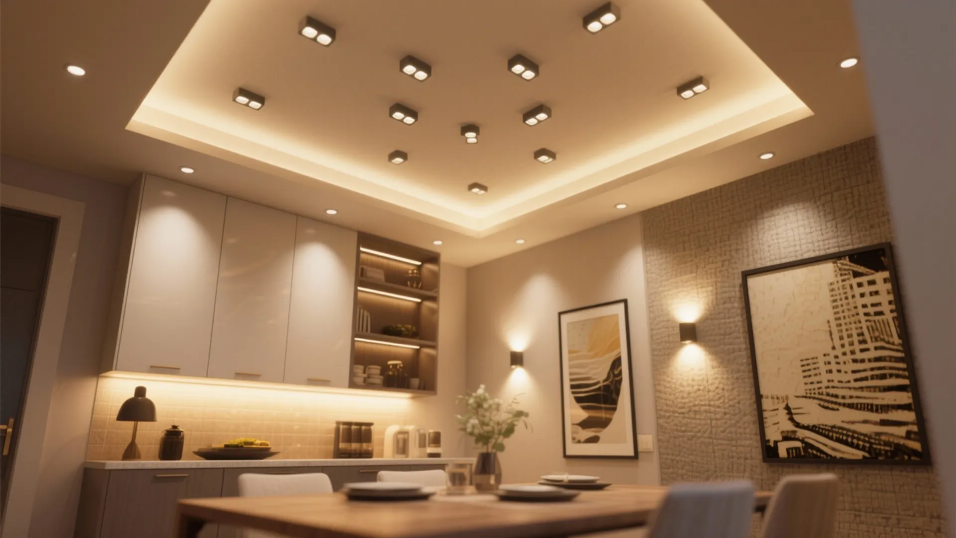 2. Recessed Cluster for a Layered Feel