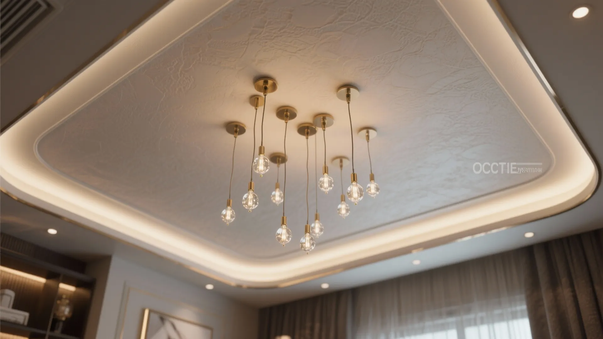 5. Recessed cluster with decorative drops