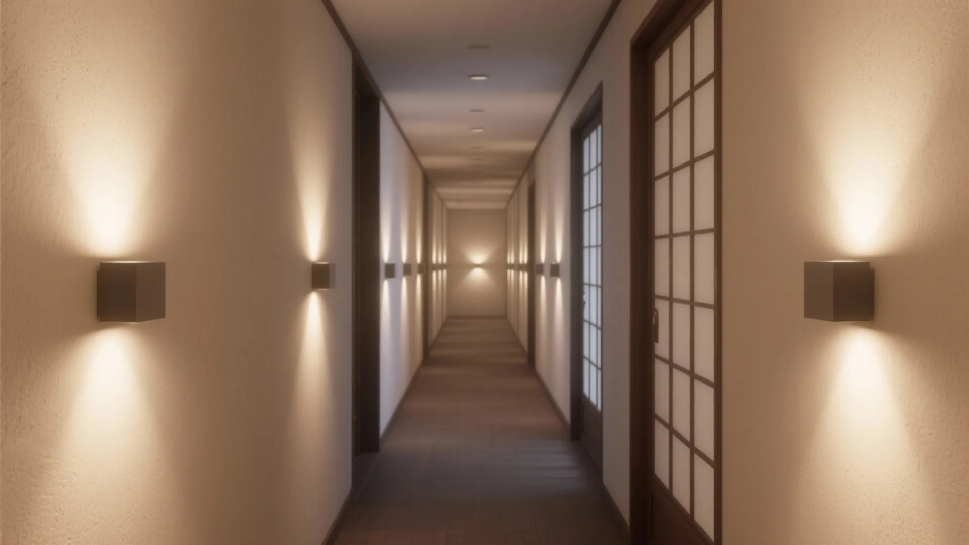 3. Low-Profile Recessed Sconce for Narrow Corridors