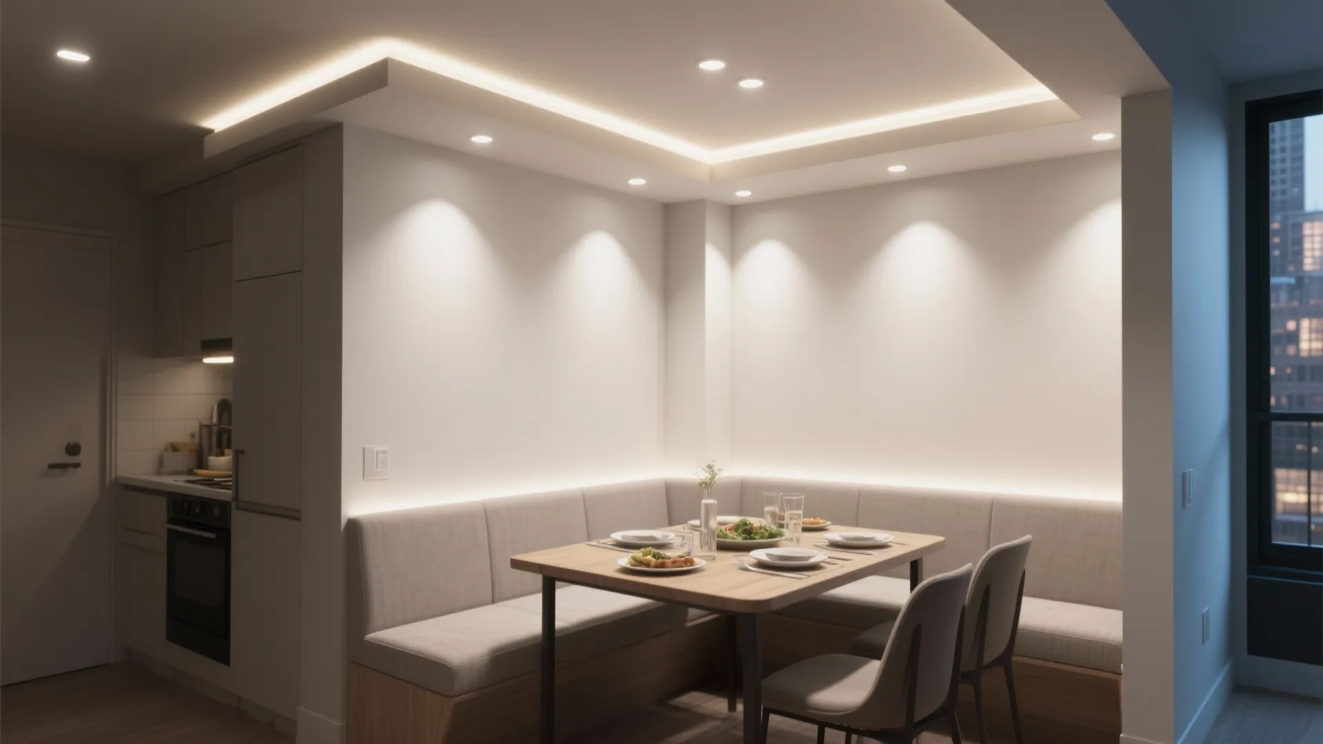 5. Recessed with Cove Accent