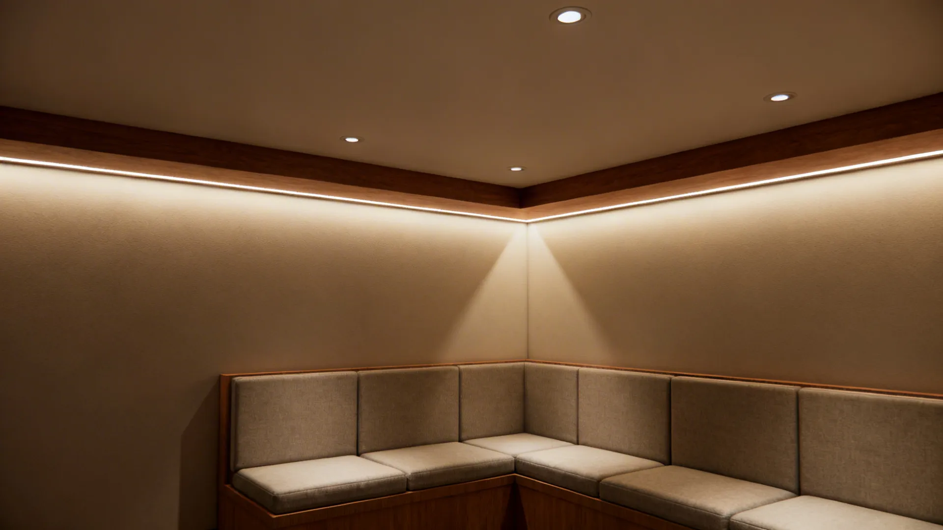 1. Layered Recessed + Cove Lighting