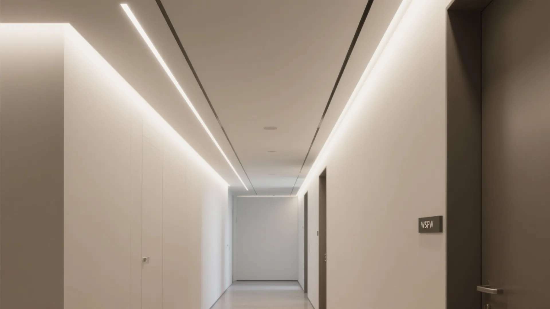 Minimal recessed POP ceiling with cove lighting