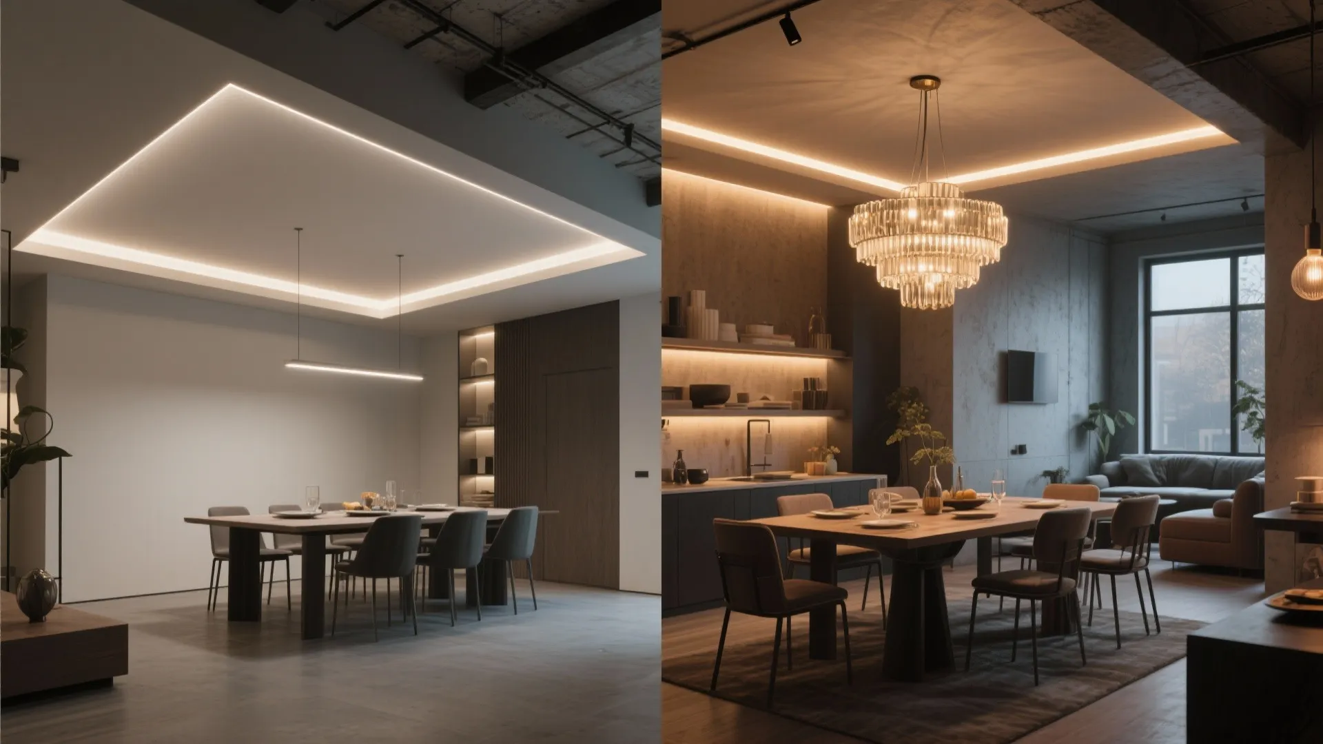 4. Recessed Lighting + Dimmable Accent