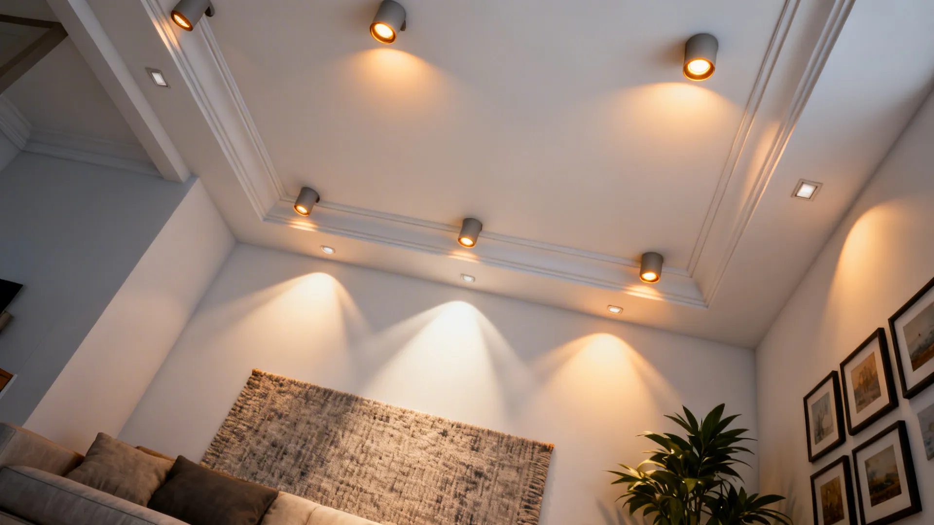 4. Recessed adjustable downlights