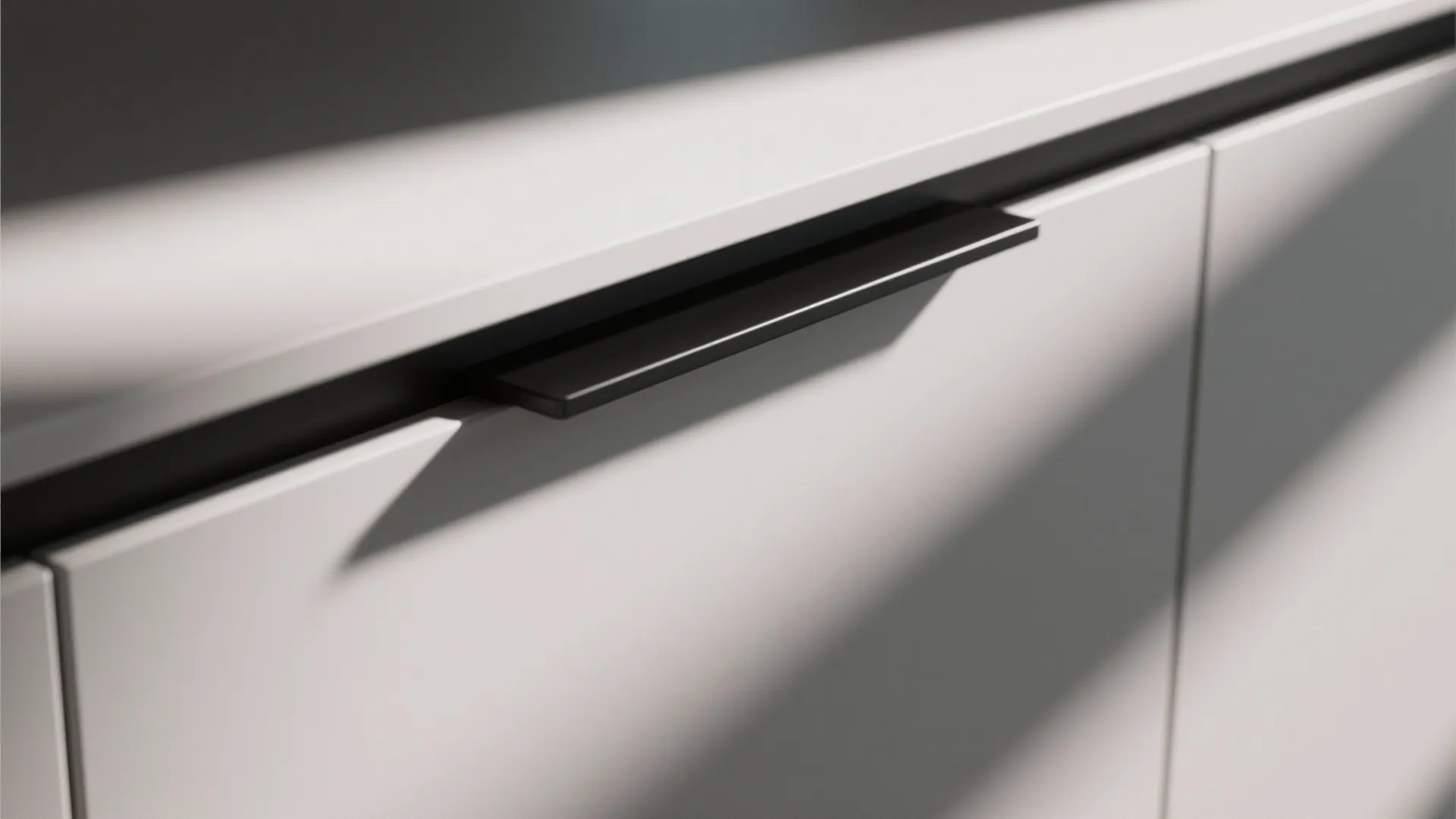 3. Recessed or Edge Pulls to Preserve Lines