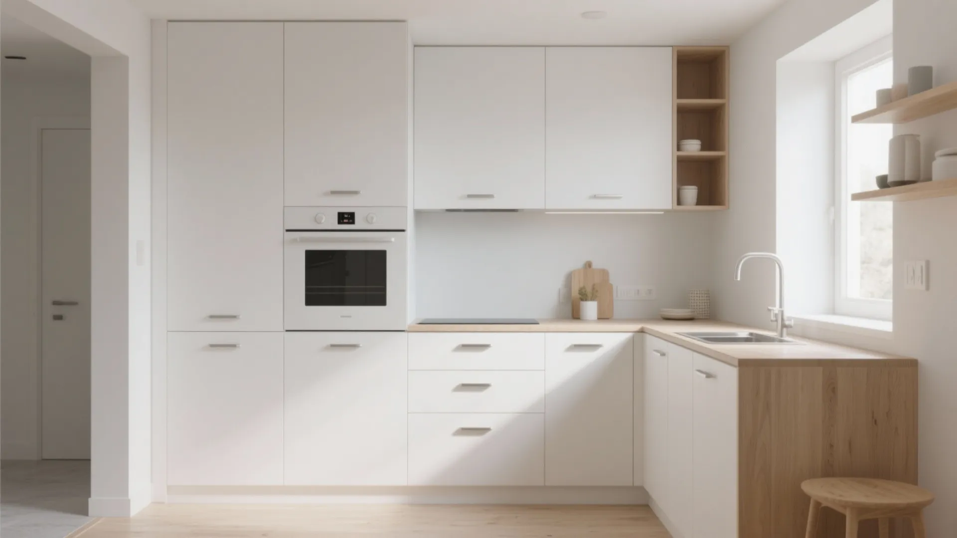 2. Recessed or Finger Pulls for Minimalism