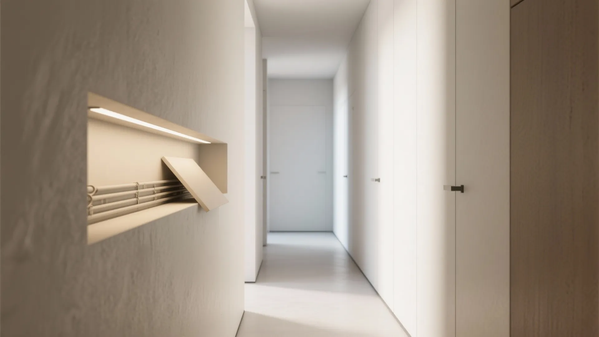 2. Fold-away recessed mount