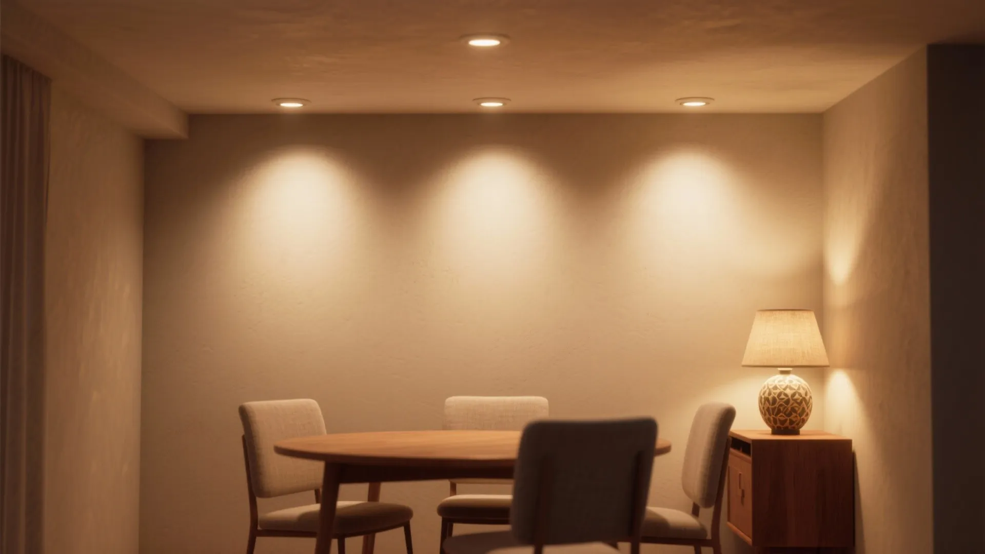 2. Recessed layers with a warm glow