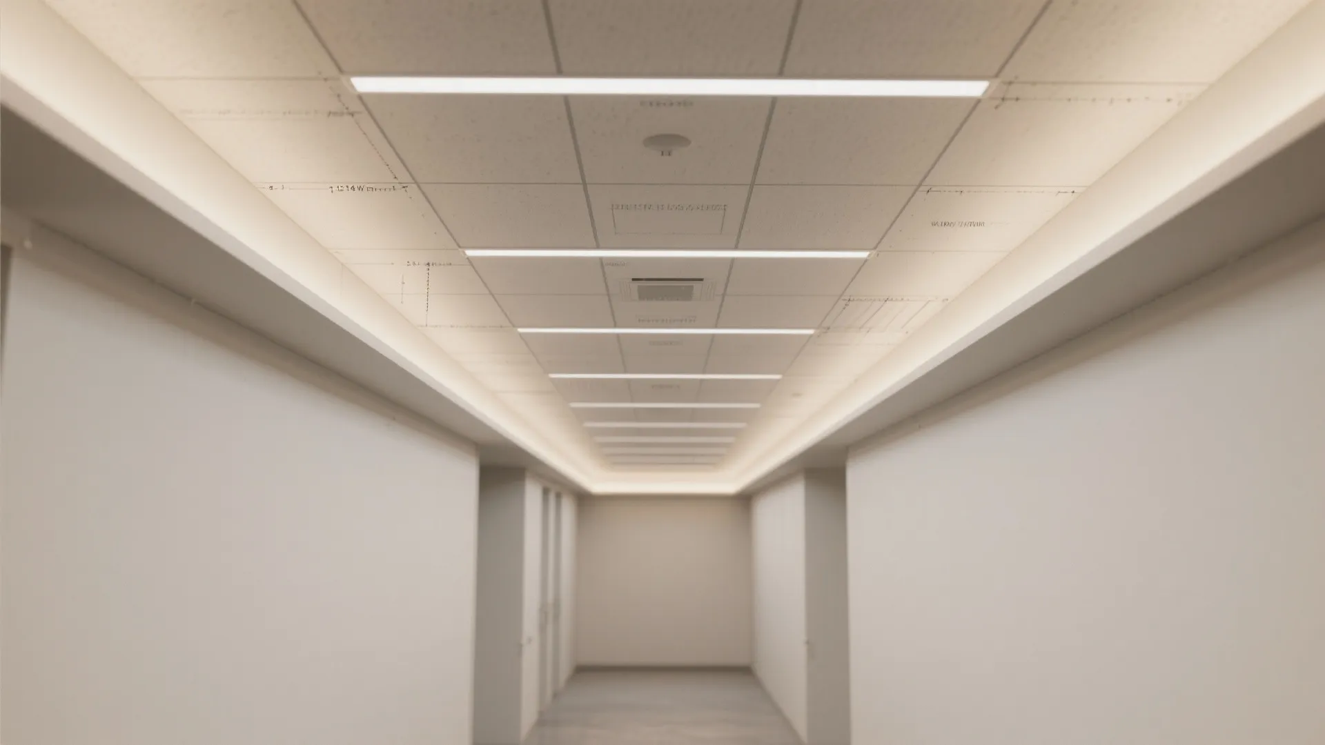 Minimalist recessed grid with soft cove light