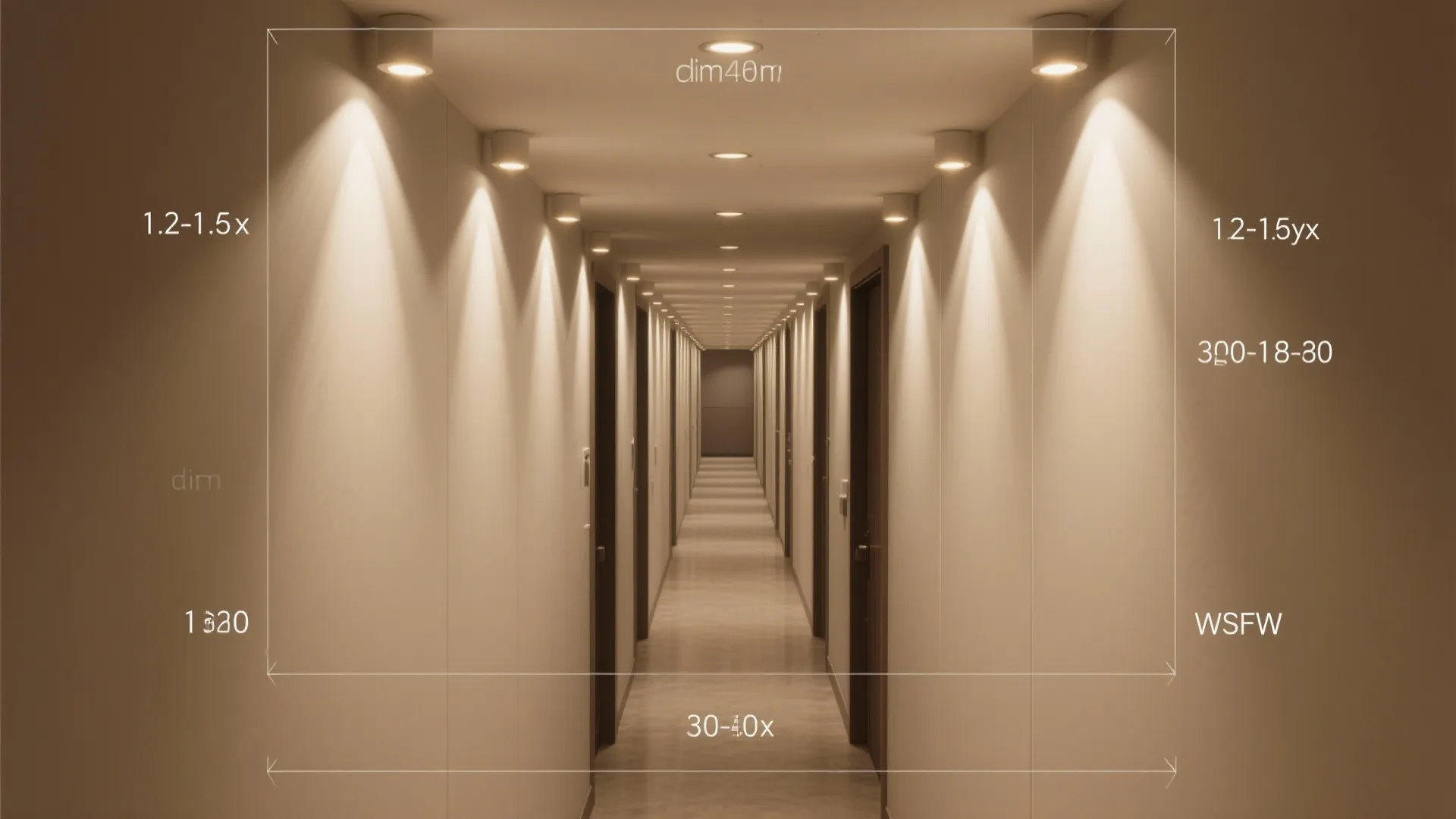 2) Recessed grid with dim-to-warm control