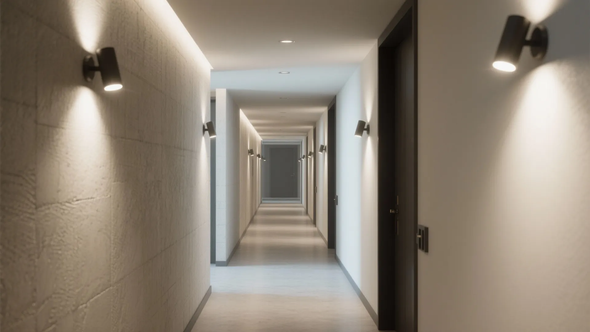 4. Integrated ceiling fixtures for minimal clutter