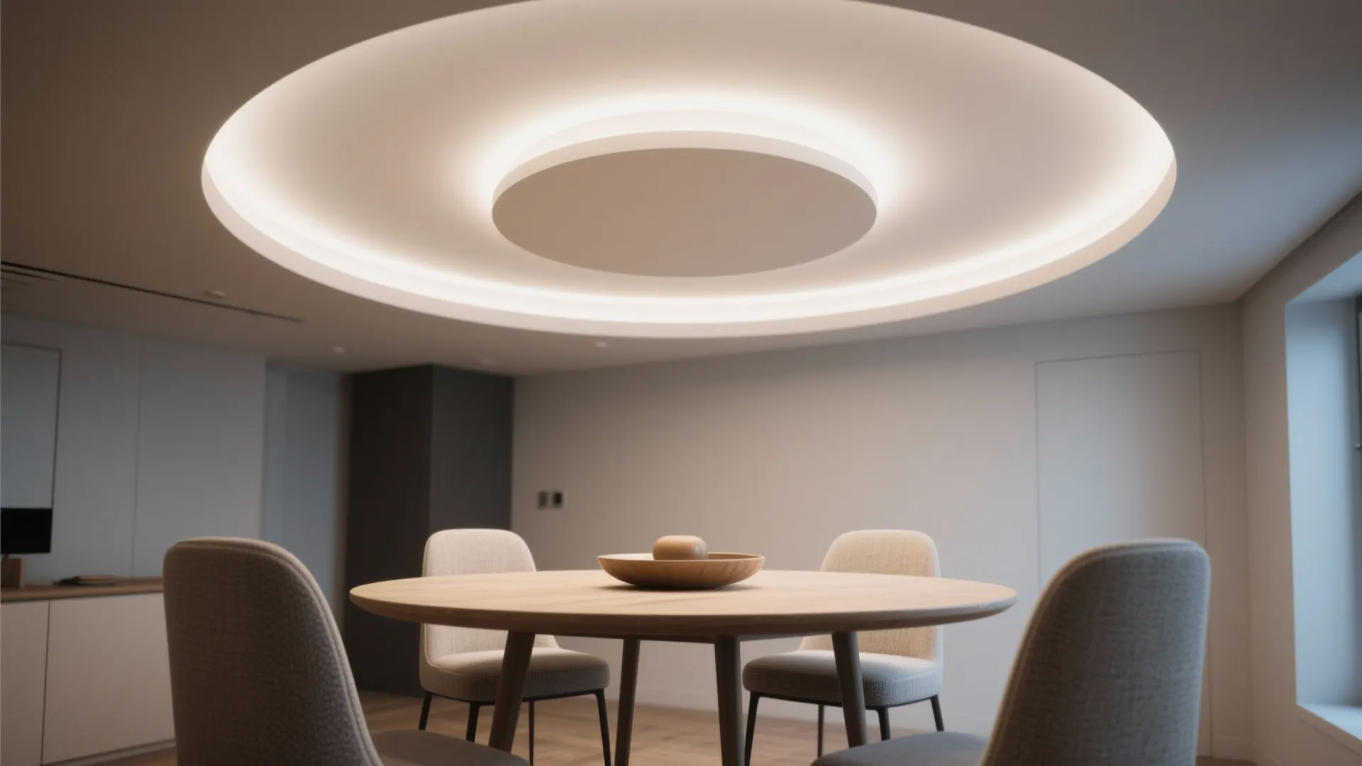 4. Integrated Recessed Halo with Dimmer