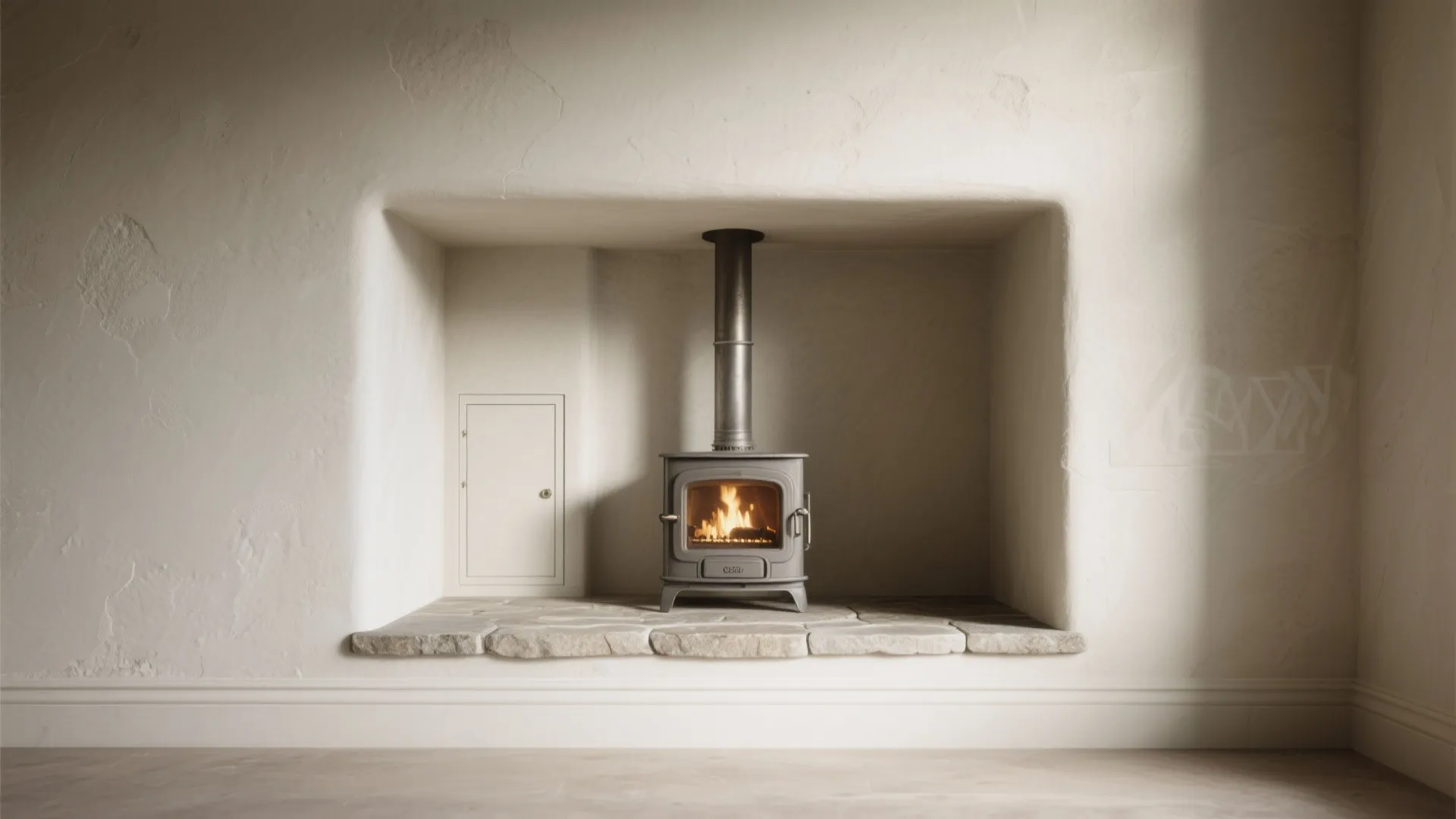 2. Build a recessed hearth nook