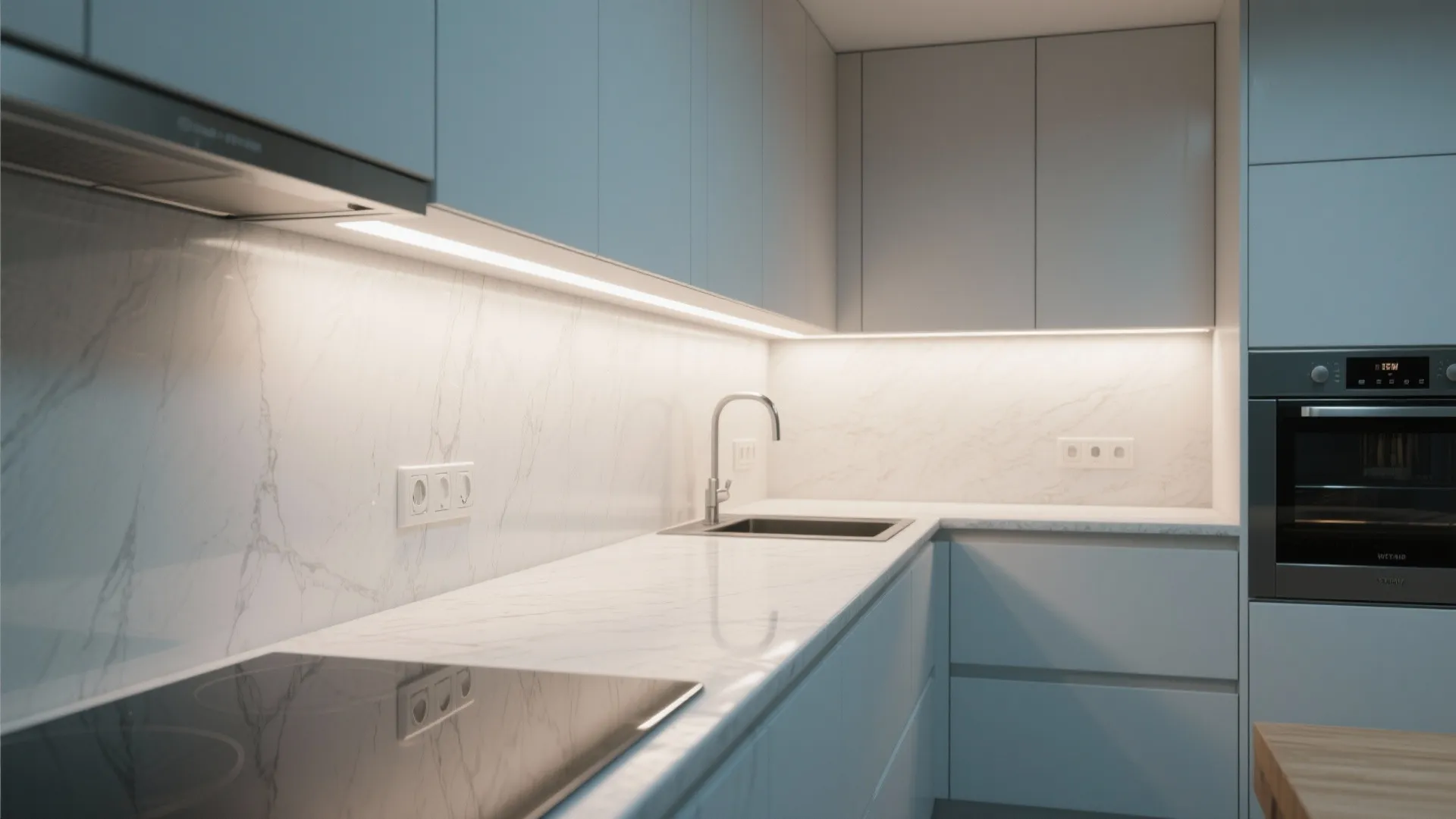 4. Recessed Edge Wall Packs for Minimalist Kitchens