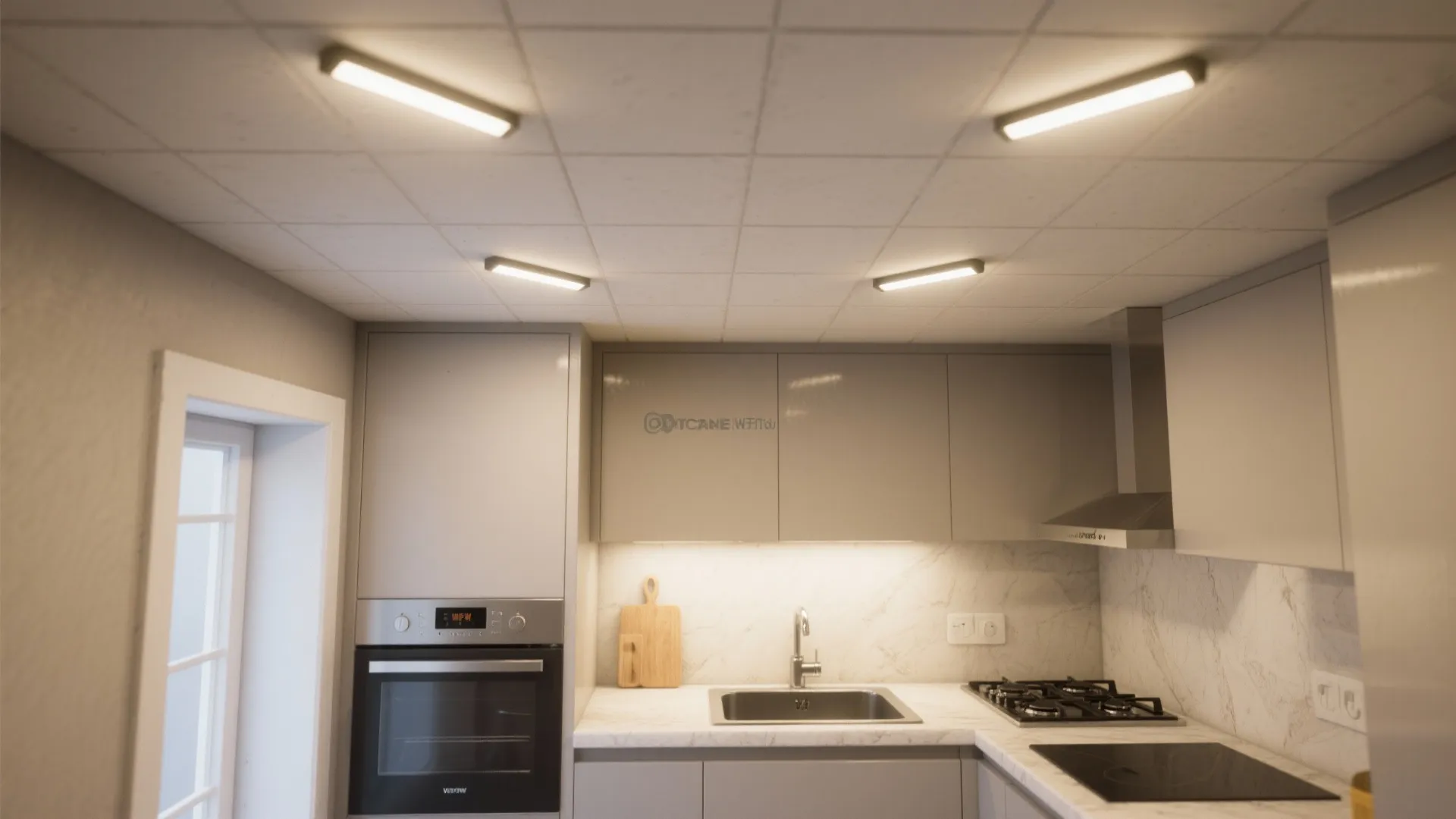 3. Recessed lighting with directional trims