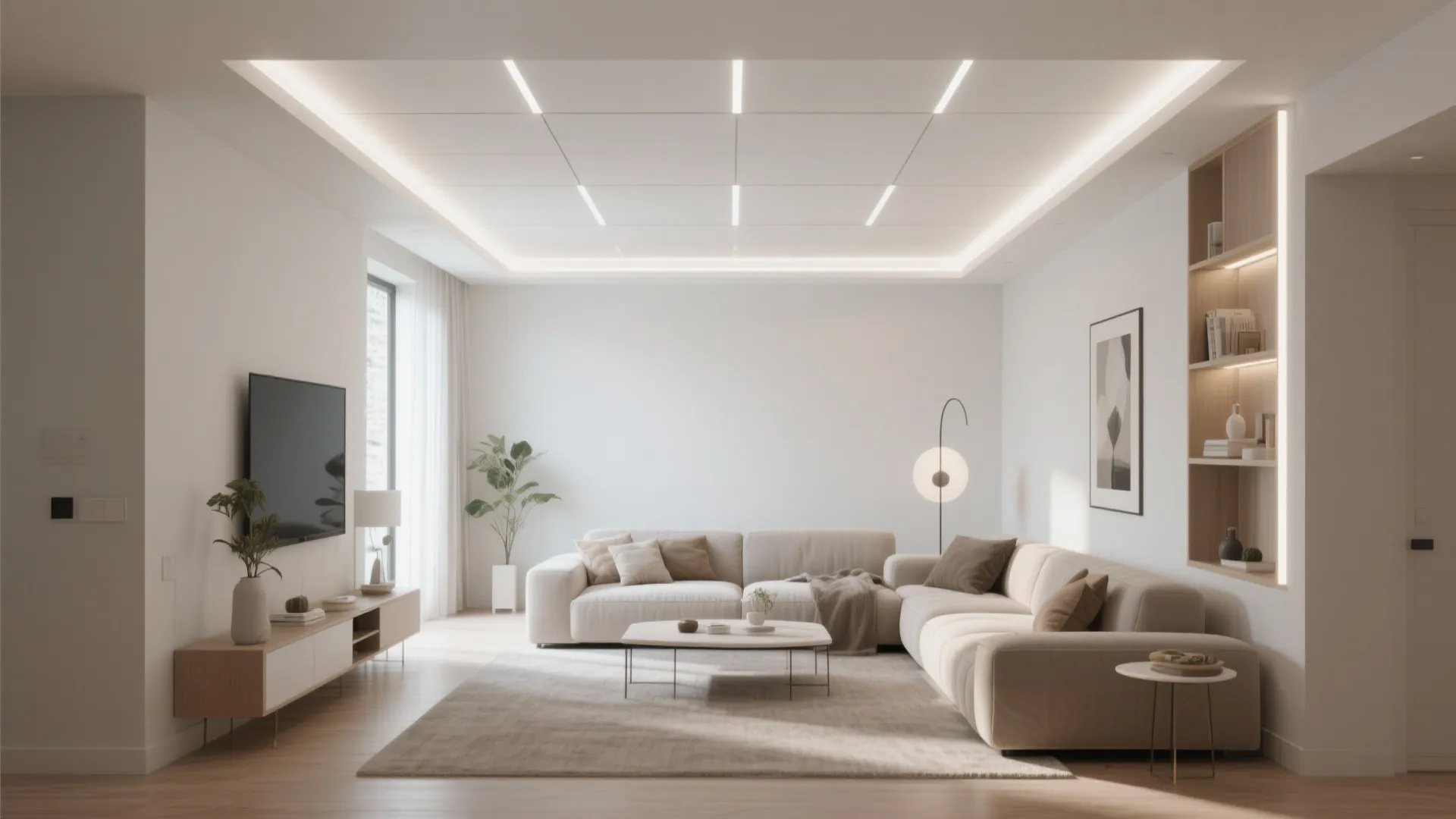 1. Recessed LED Ceiling Panels