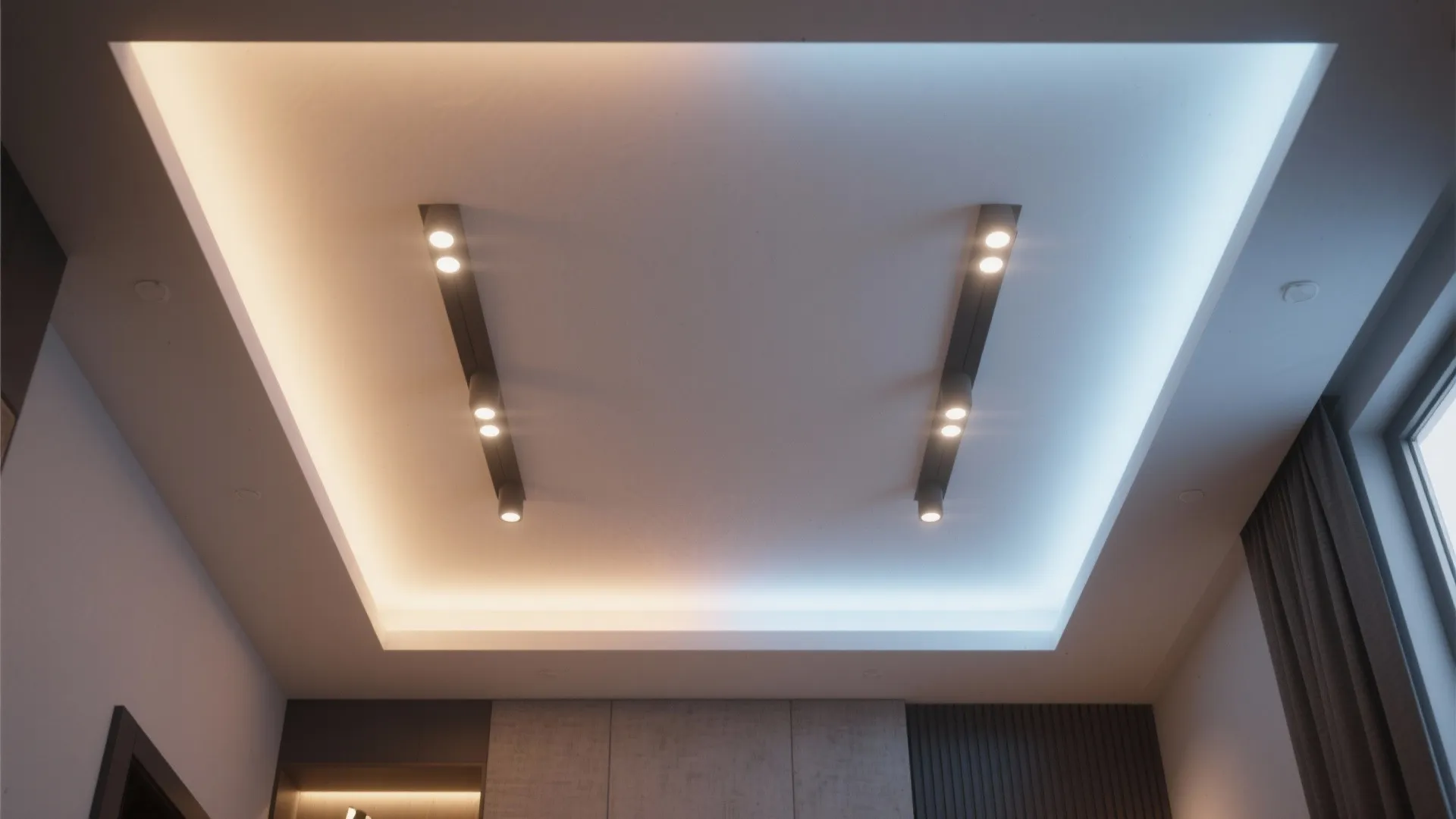 2. Recessed LEDs with adjustable color temperature