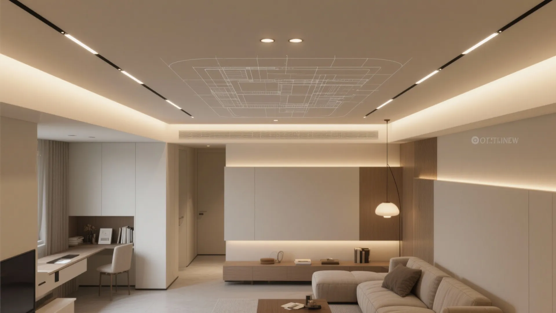 Minimalist Recessed Lighting and Flush Finishes