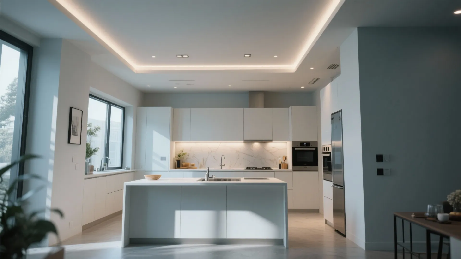 6. Recessed Lighting for a Clean Ceiling