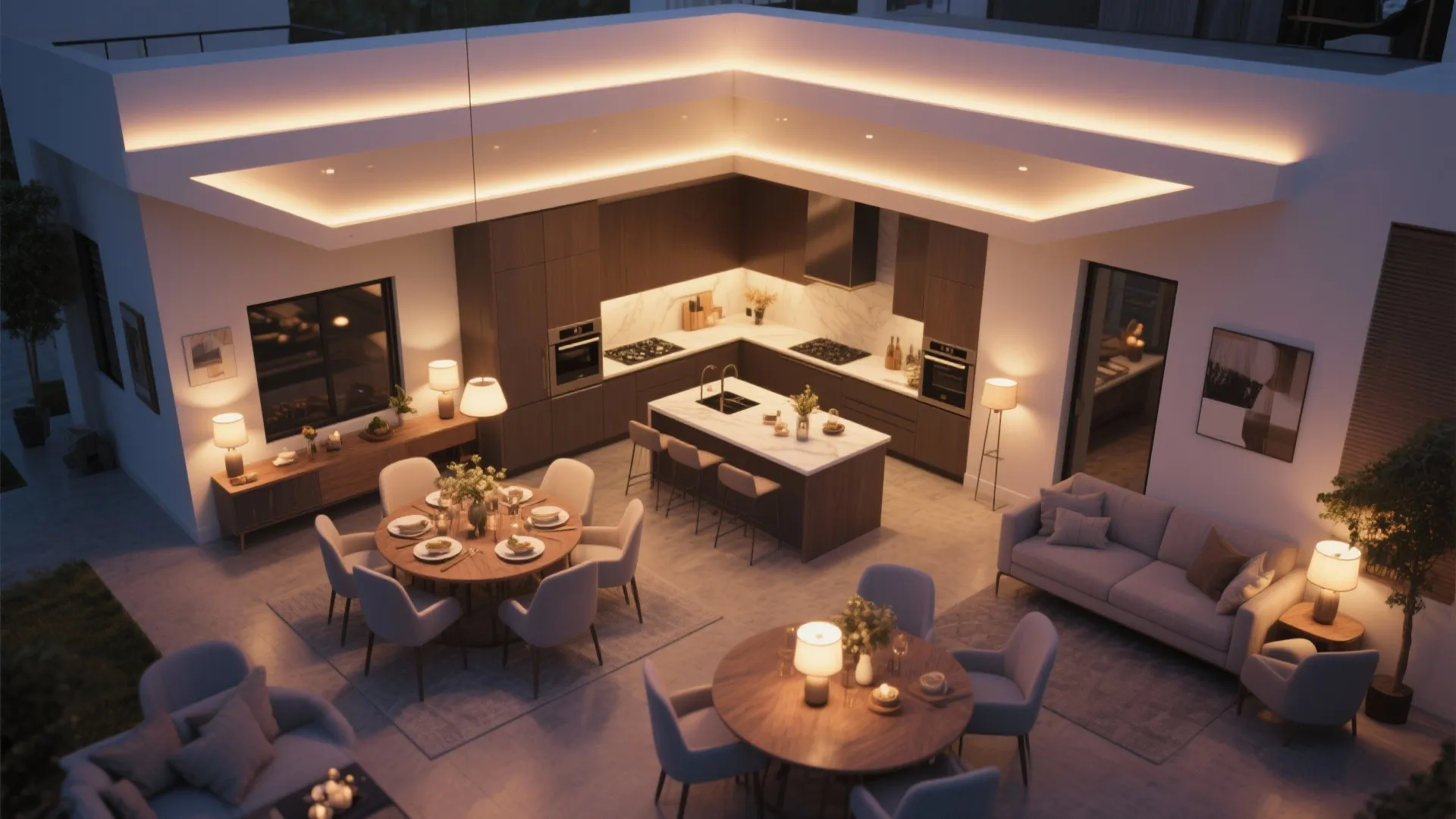 3. Recessed Lighting for Ambient Glow