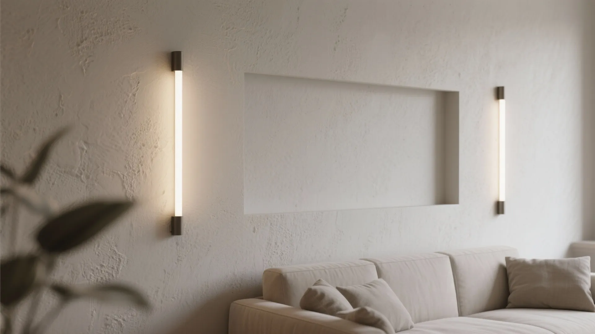 4. Recessed-Style Long Sconces for Minimalist Spaces