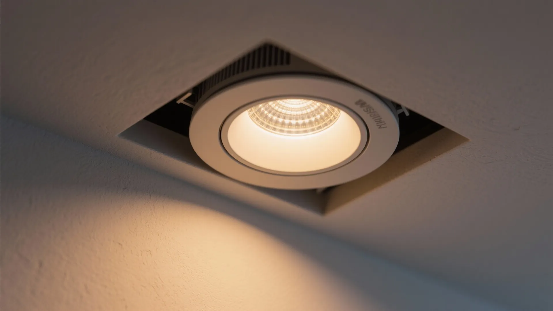 2) Recessed grid with dim-to-warm control