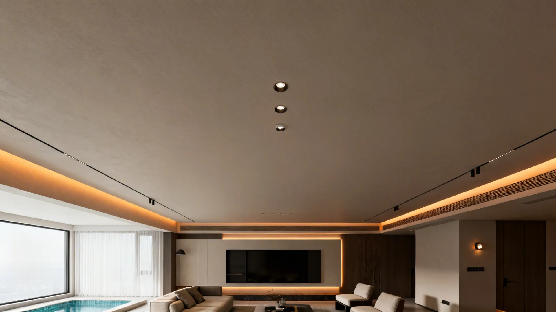 2. Sleek Recessed Lighting with a Matte Finish