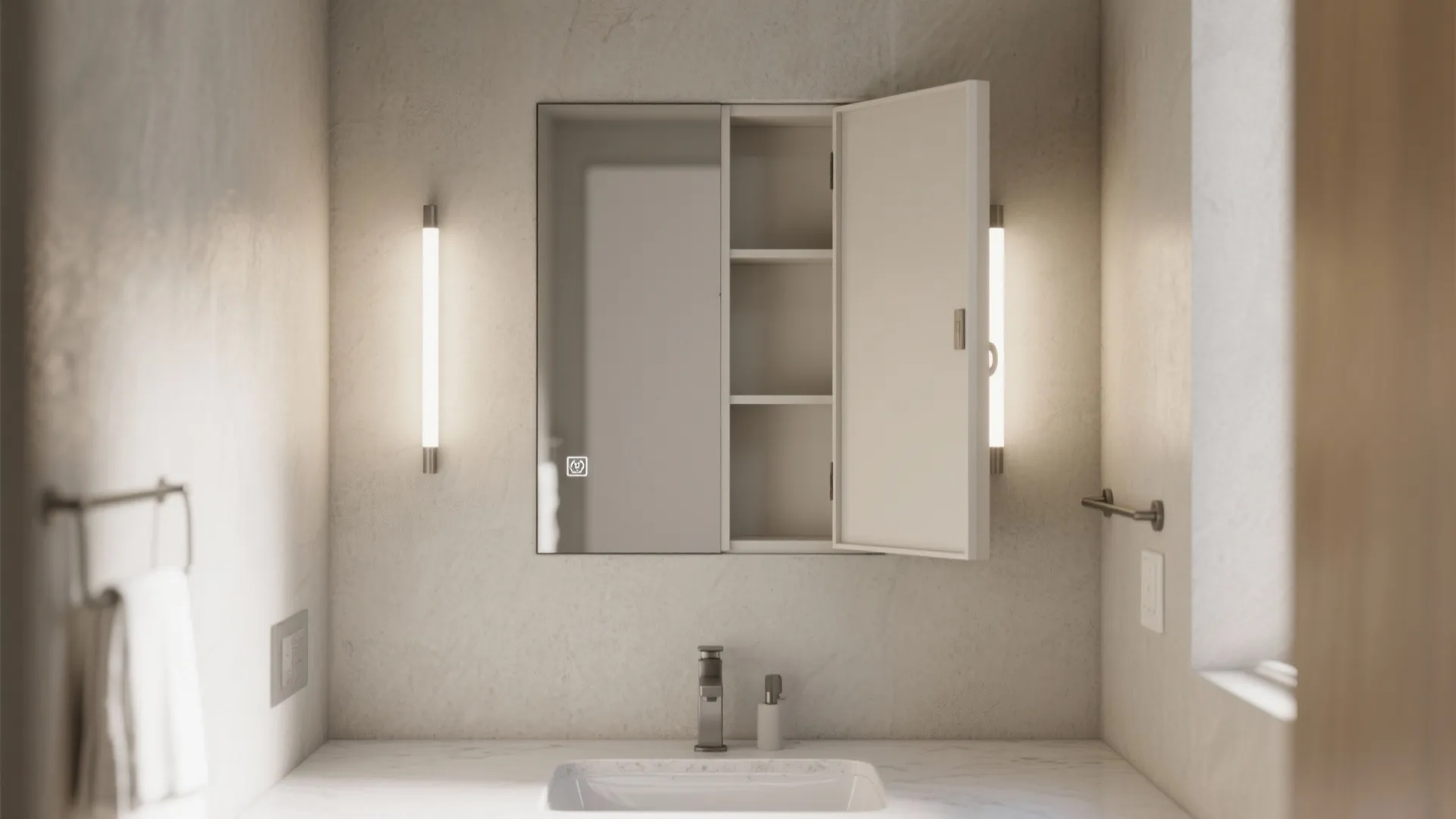 4) Mirrored Medicine Cabinets that Disappear