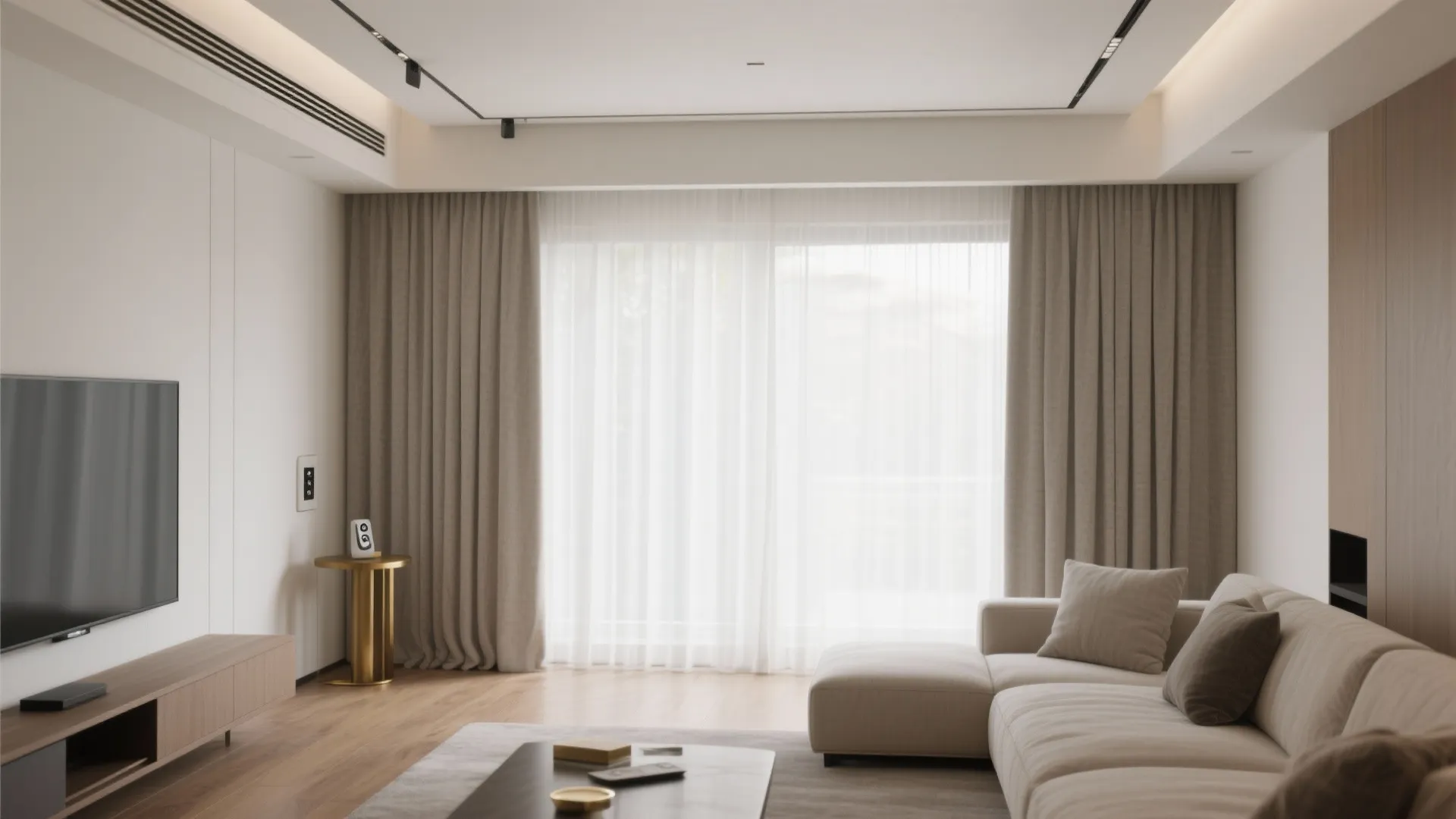 Recessed tracks and quiet motorization