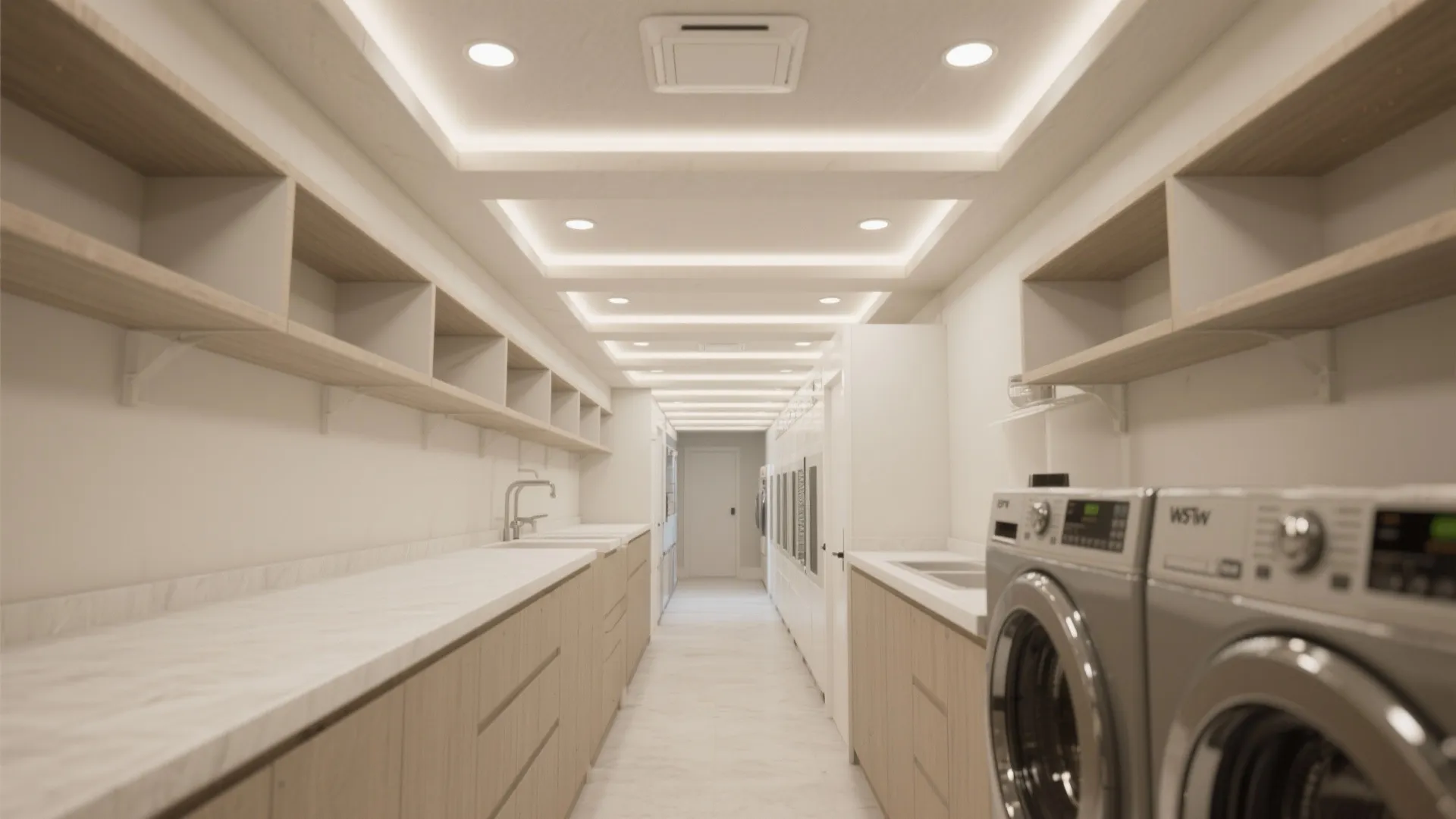 3. Recessed Accent Lights for Narrow Rooms