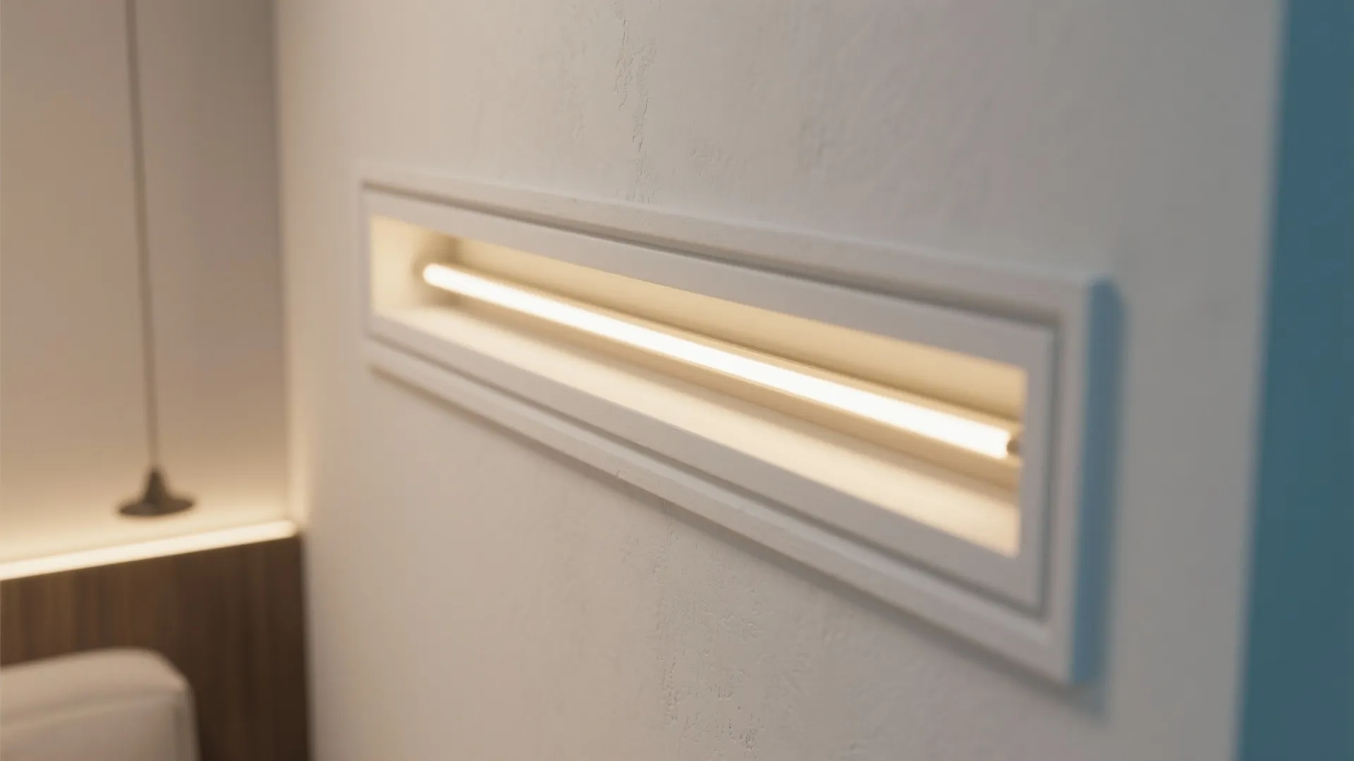 5. Add subtle in-wall recess to keep lines flush