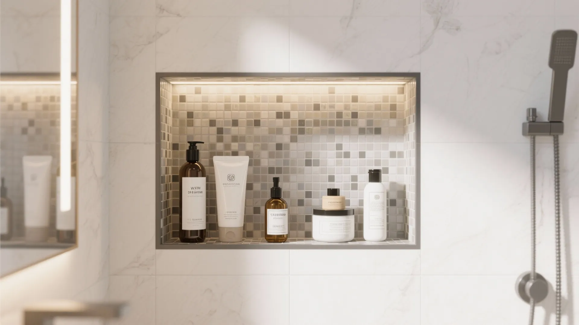 8. Recessed Niches Instead of Shelves