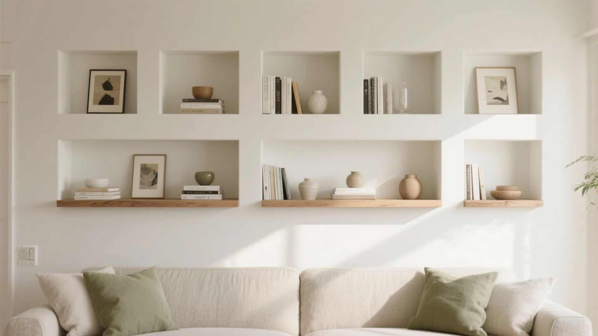 Idea 3: Recessed niches that act like built‑ins