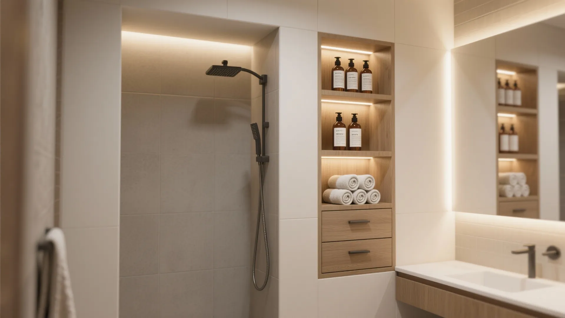 2. Turn niches and recesses into elegant storage